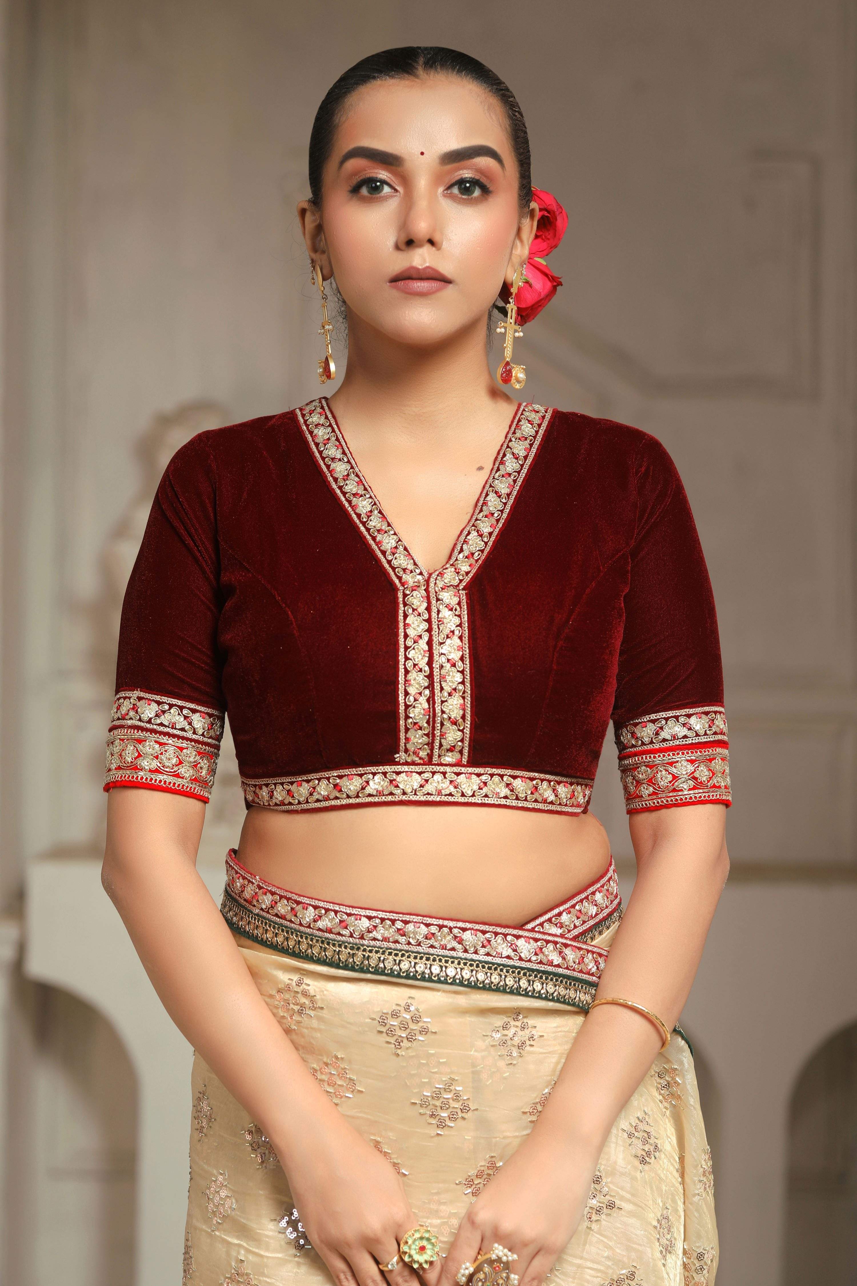 APRIL AESTHETIC SAREE WITH BOLD BEAUTY BLOUSE