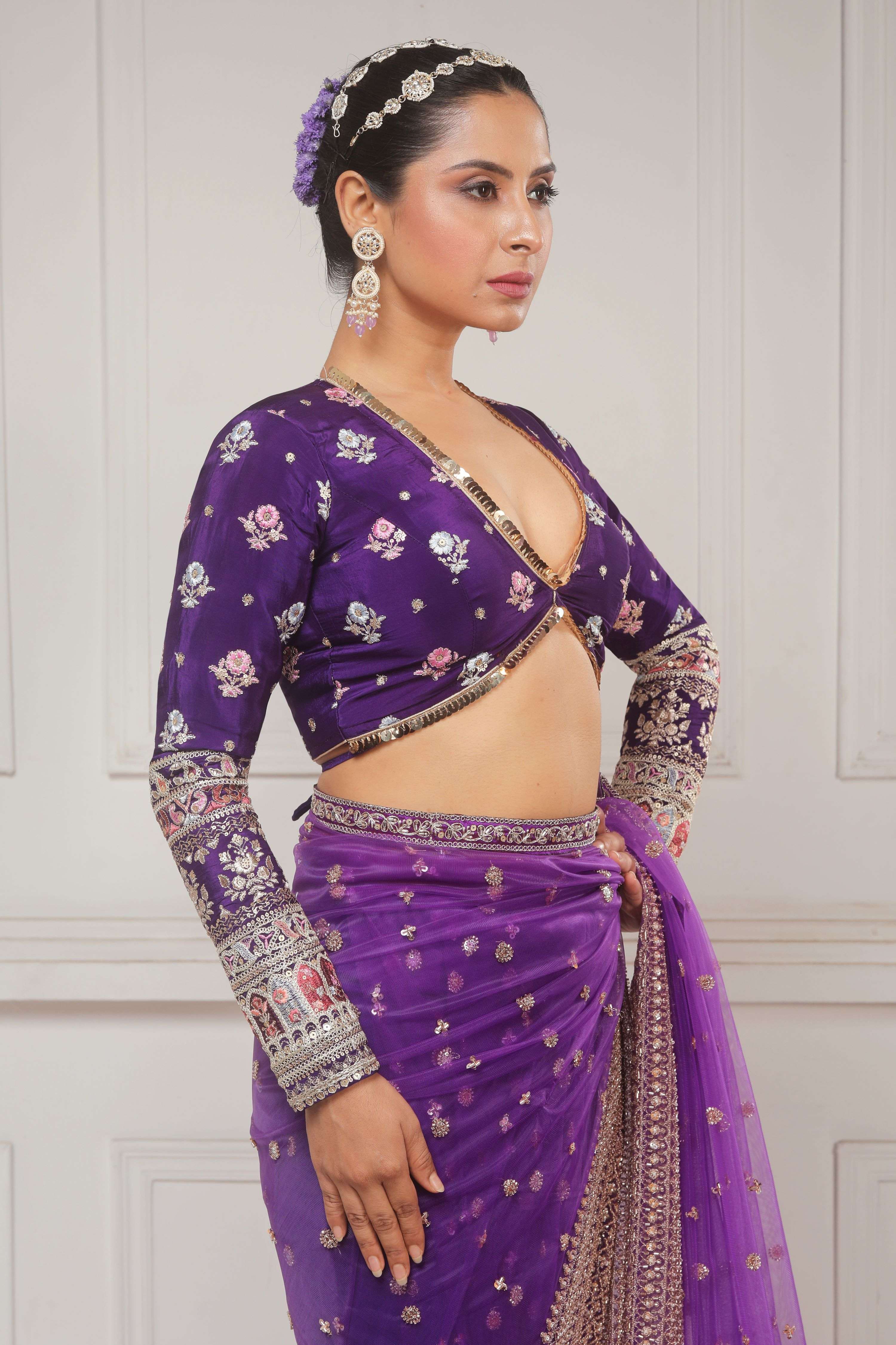 MAJESTIC CHANDELIER SAREE WITH JEWEL JUBILEE BLOUSE