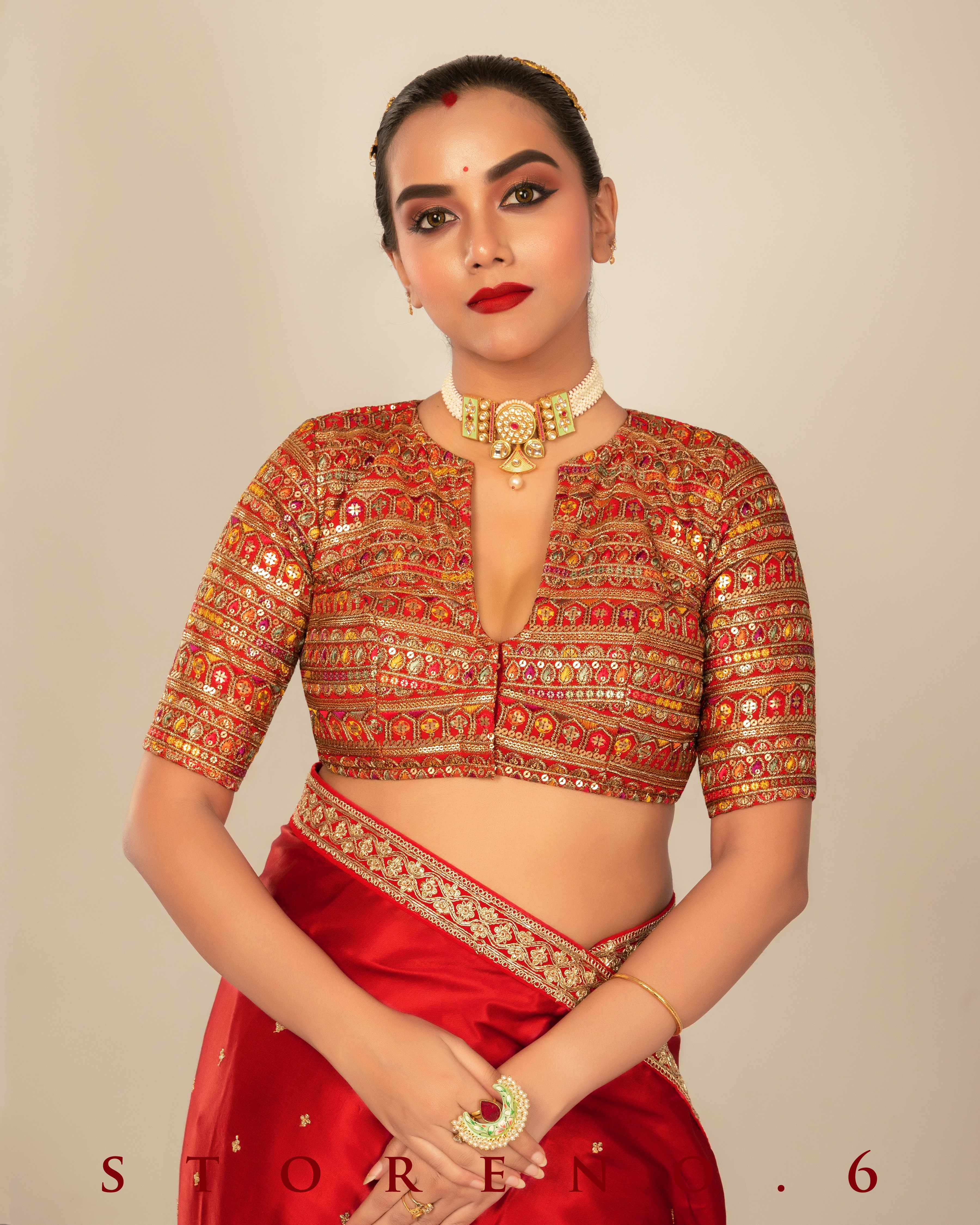 TIMELESS TROUSSEAU SAREE WITH CUPID CHARM BLOUSE