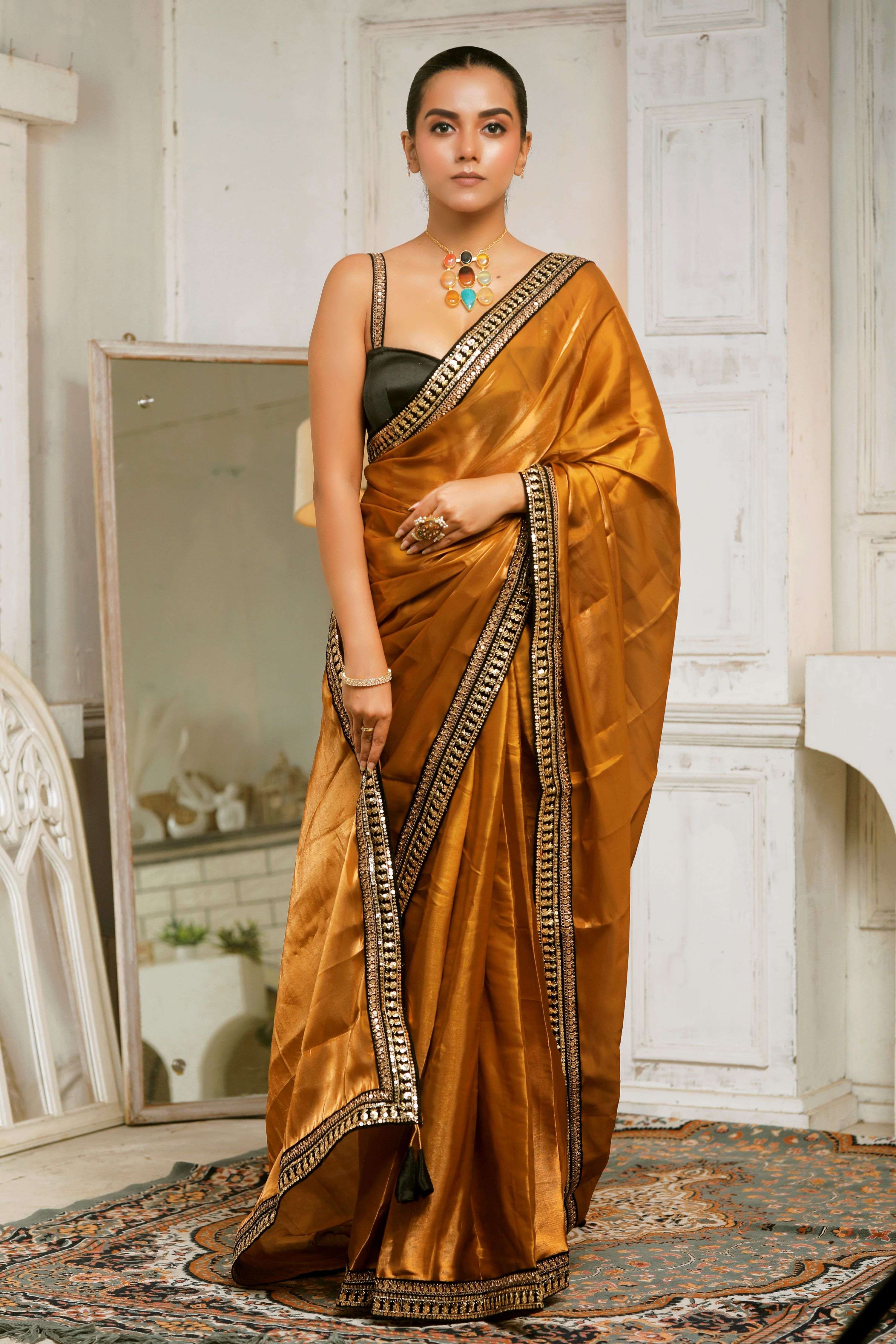 MIDNIGHT MYSTERY SAREE WITH BALLROOM BELLE BLOUSE