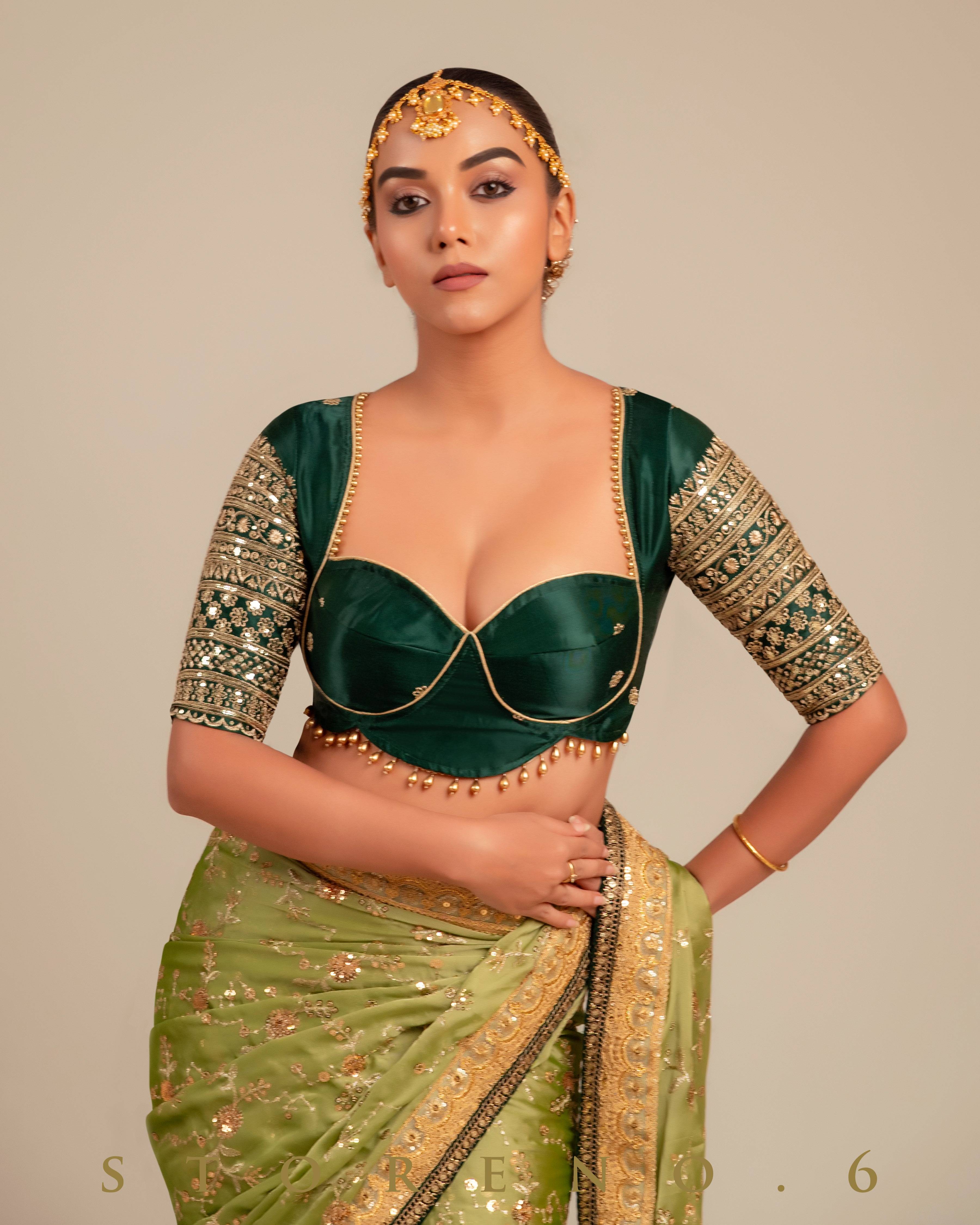 WILLOW WHISPER SAREE WITH ACE APPEAL BLOUSE