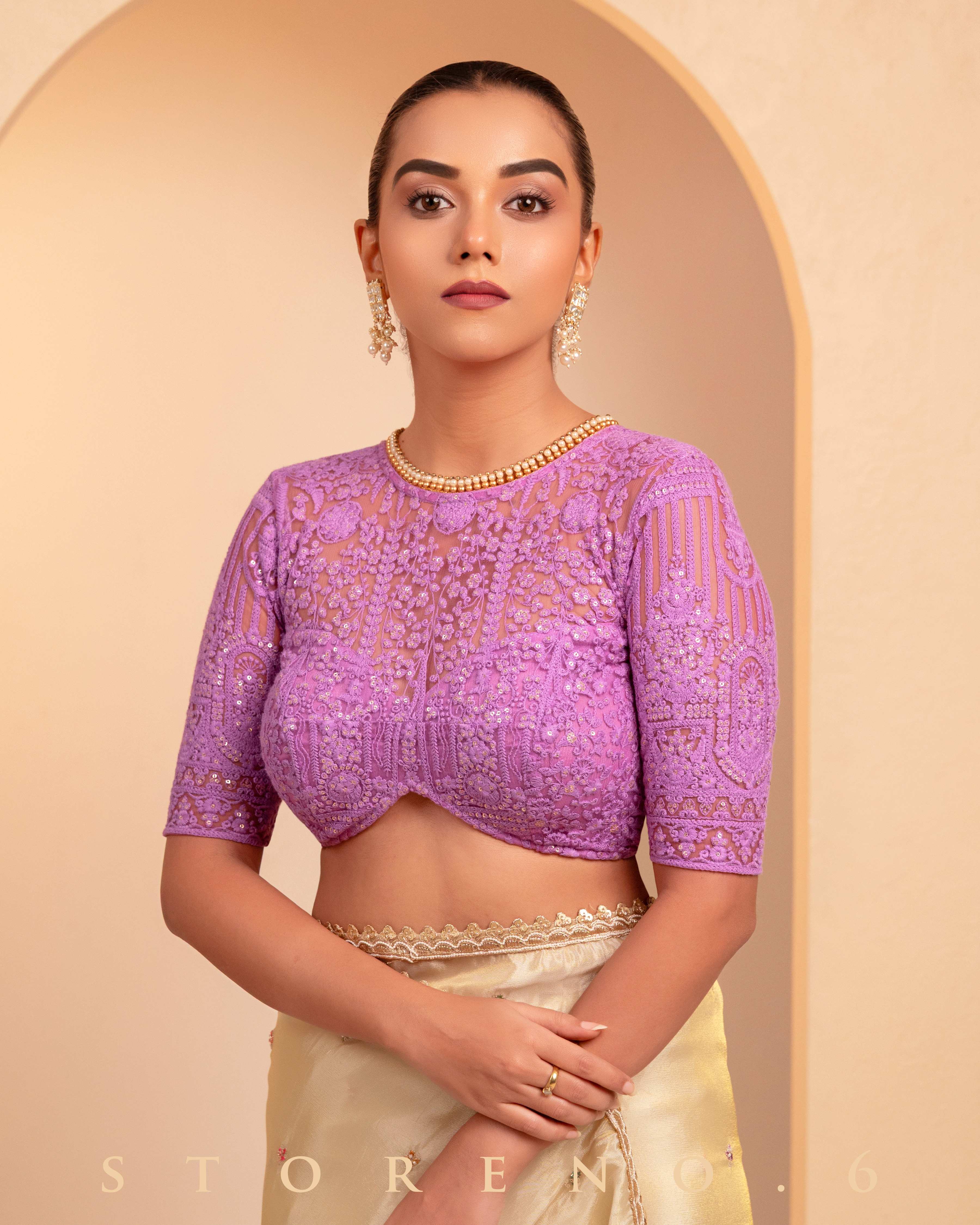 GRACE GLORY SAREE WITH LILAC LULLABY BLOUSE