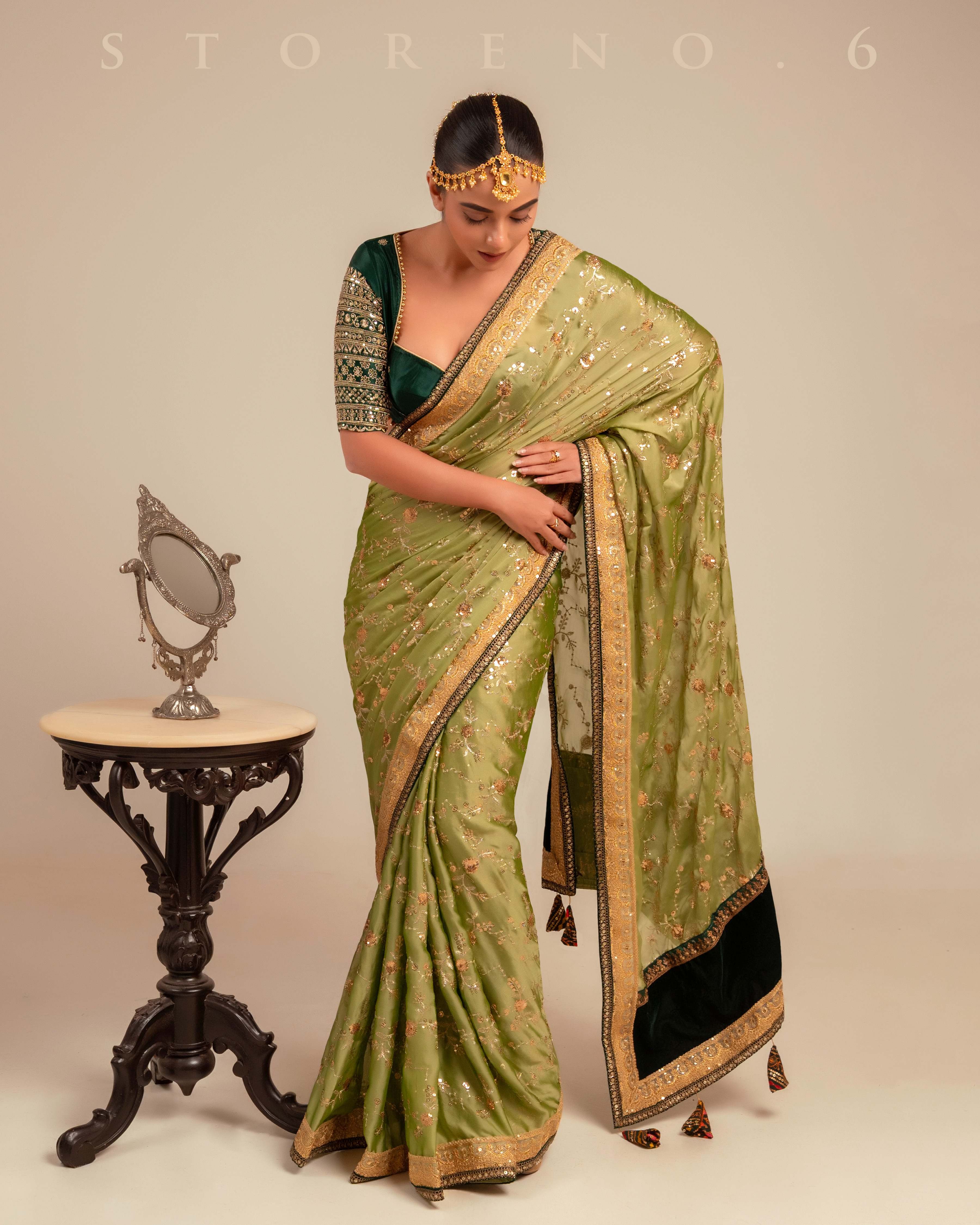 WILLOW WHISPER SAREE WITH ACE APPEAL BLOUSE
