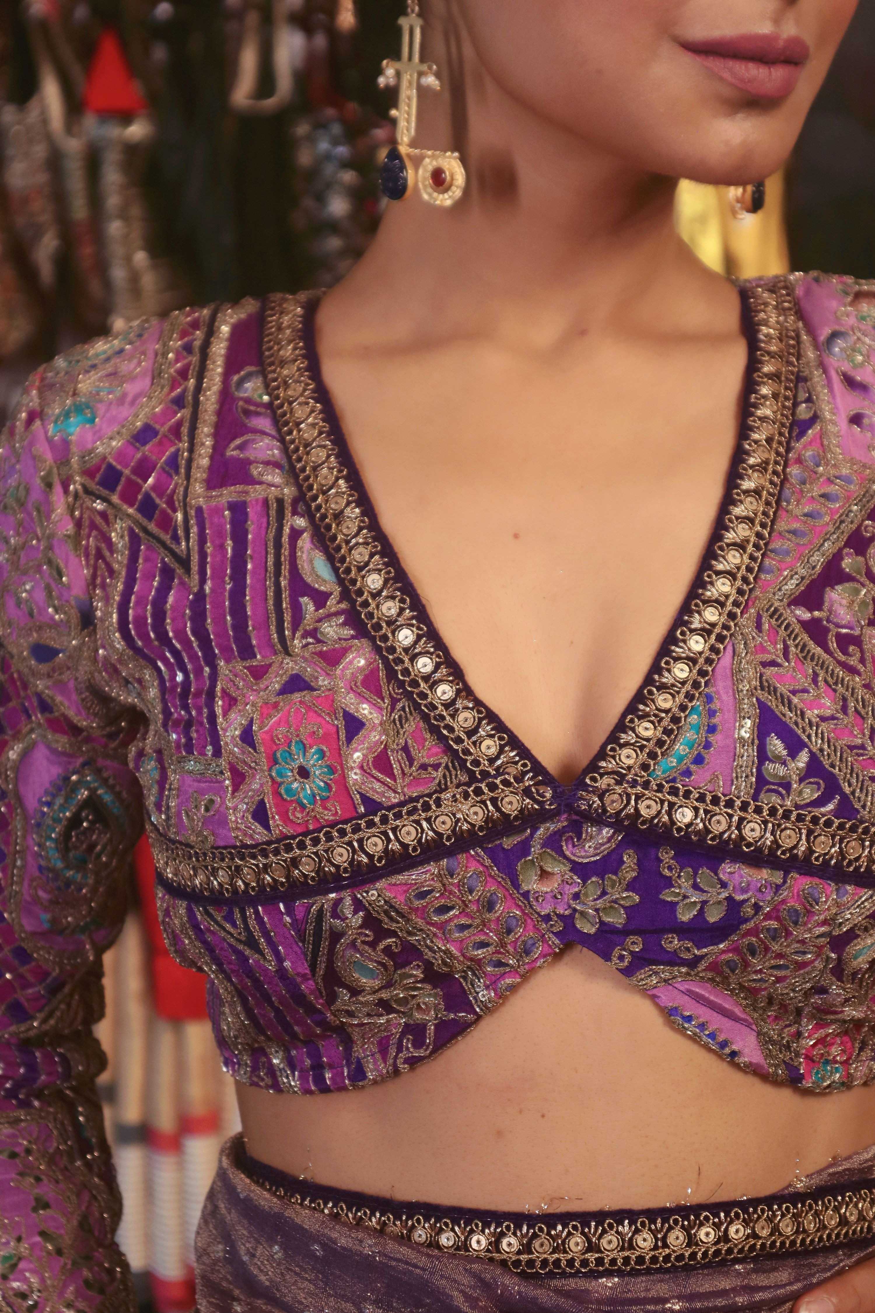 MYSTIC MUSE SAREE WITH AMETHYST AFFAIR BLOUSE