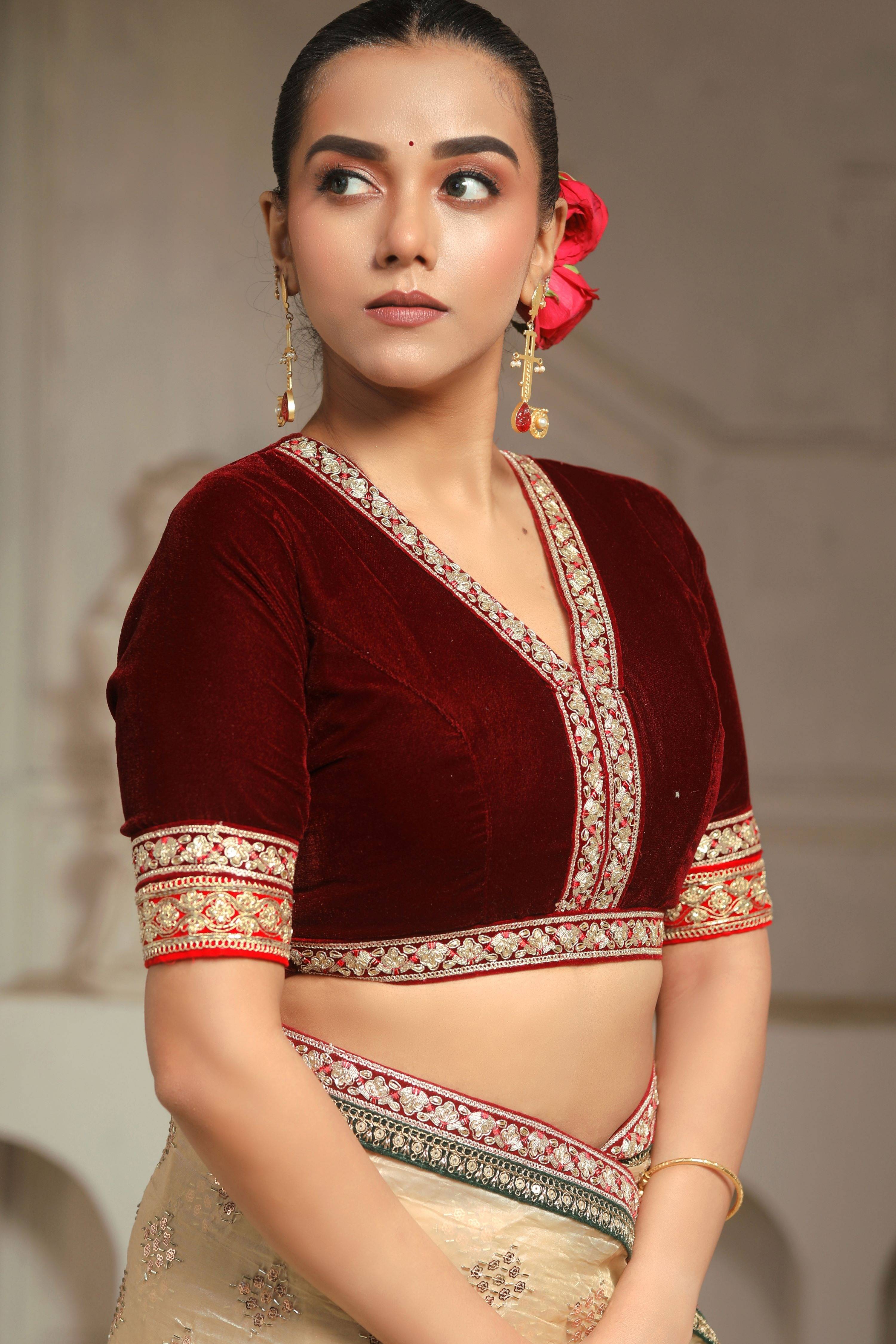 APRIL AESTHETIC SAREE WITH BOLD BEAUTY BLOUSE