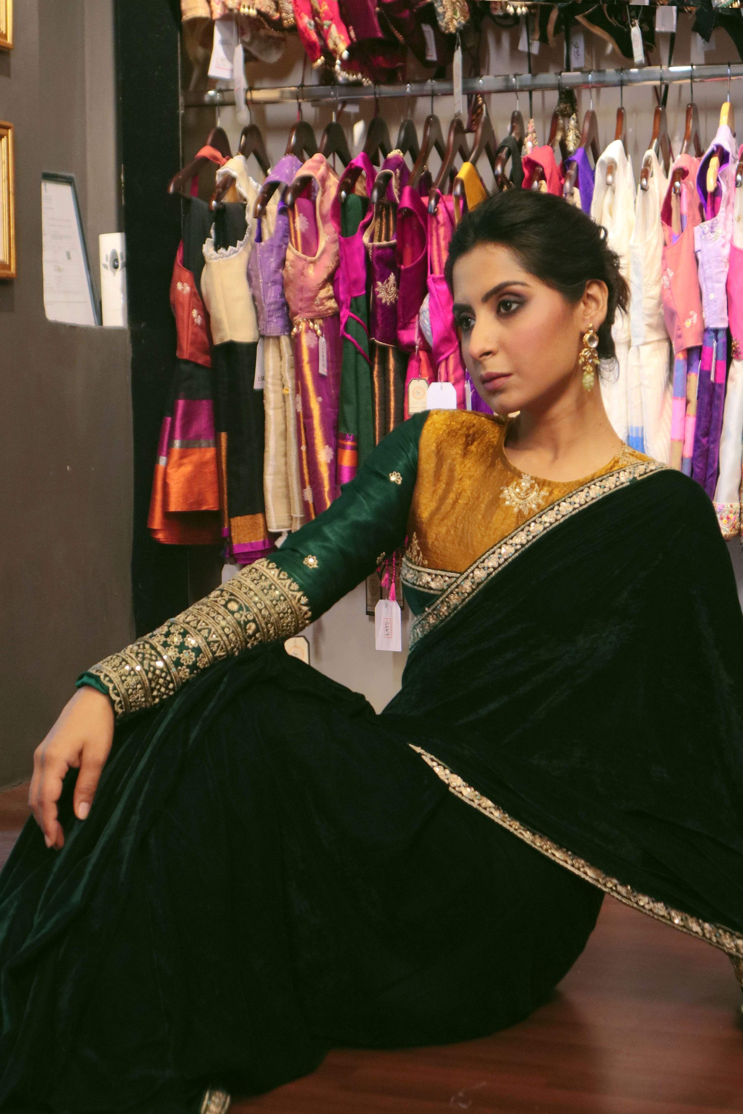 EMERALD ECHO SAREE