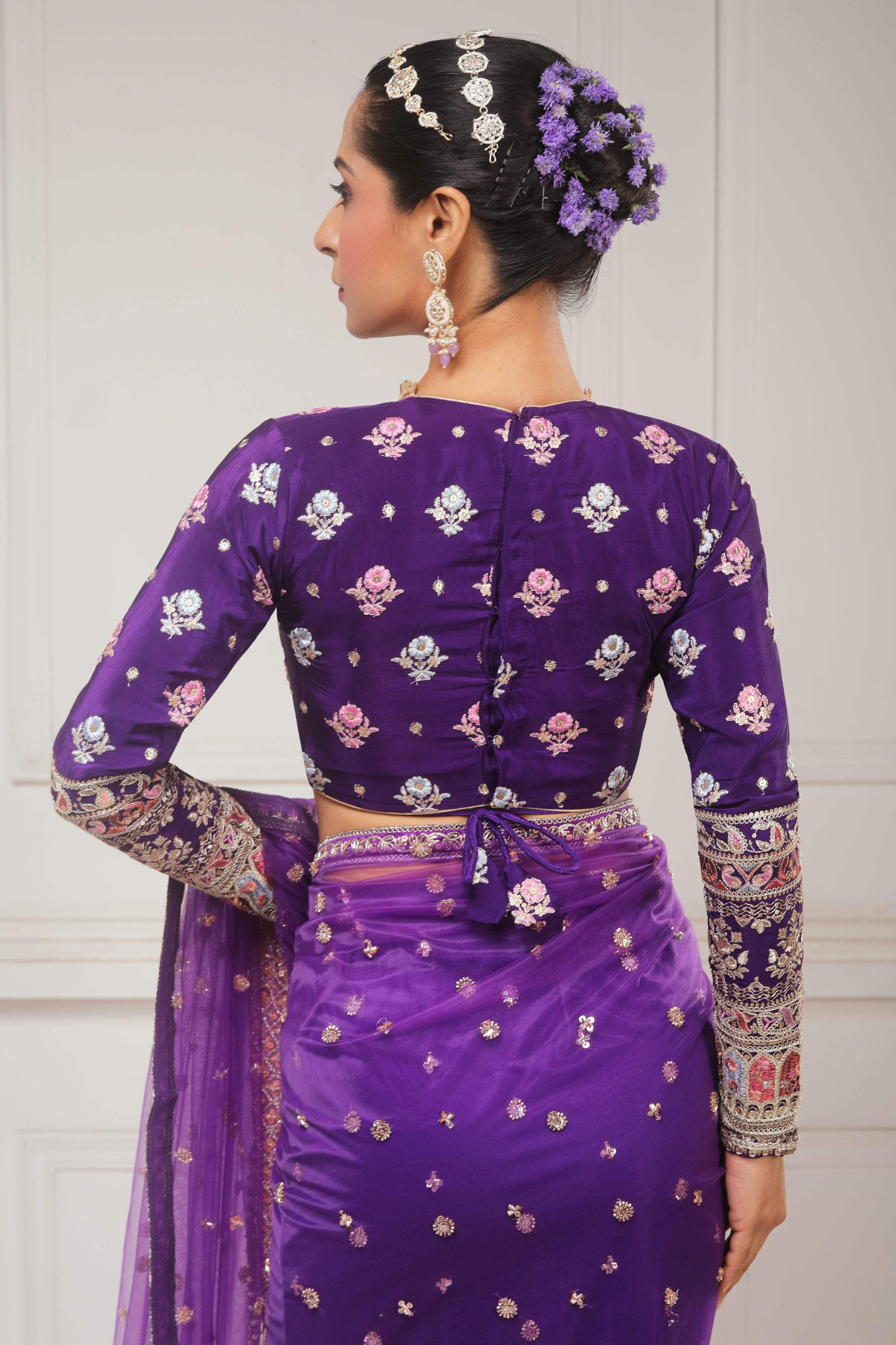MAJESTIC CHANDELIER SAREE WITH JEWEL JUBILEE BLOUSE