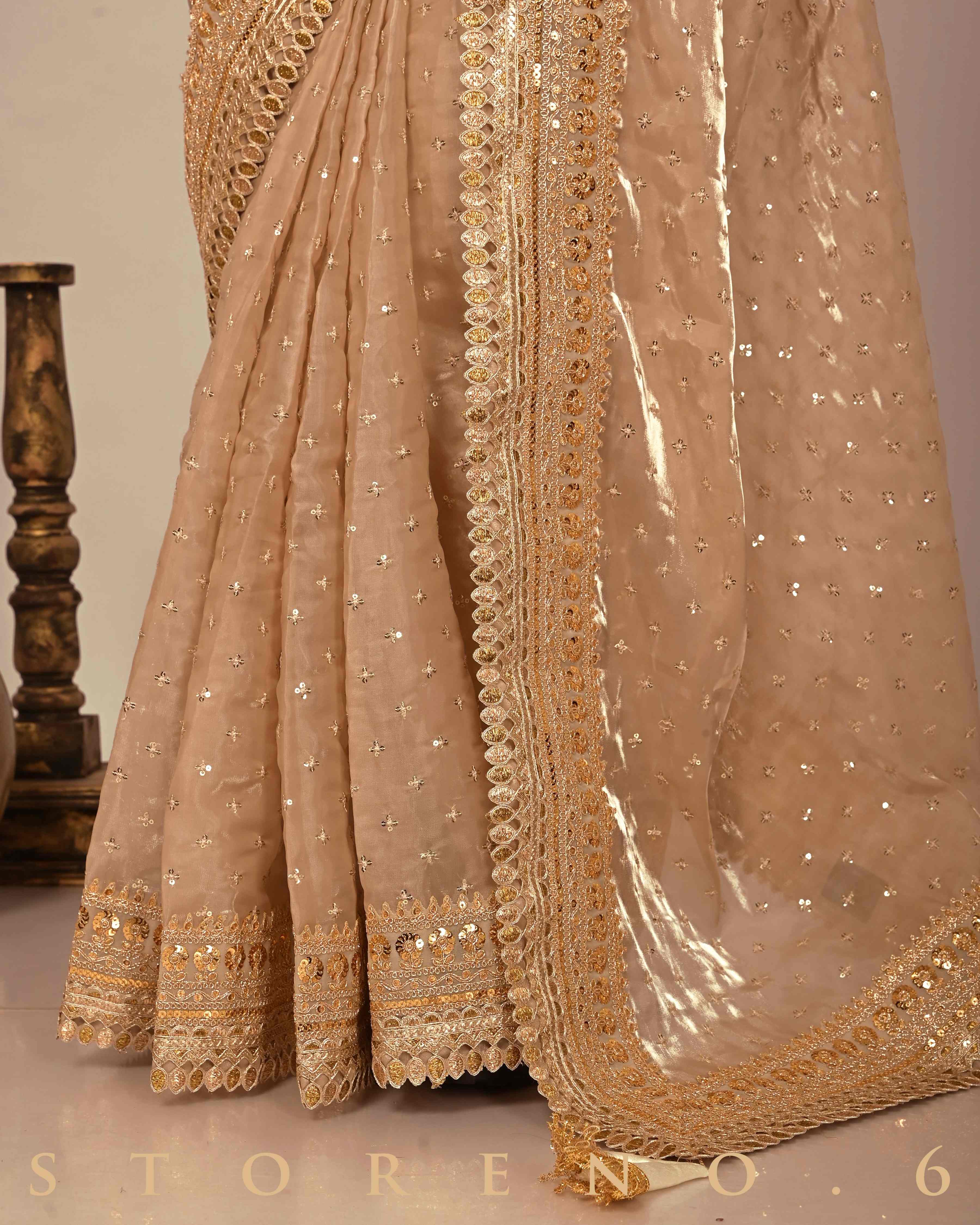 THE STERLING QUEEN SAREE WITH CELESTIAL CHARM BLOUSE