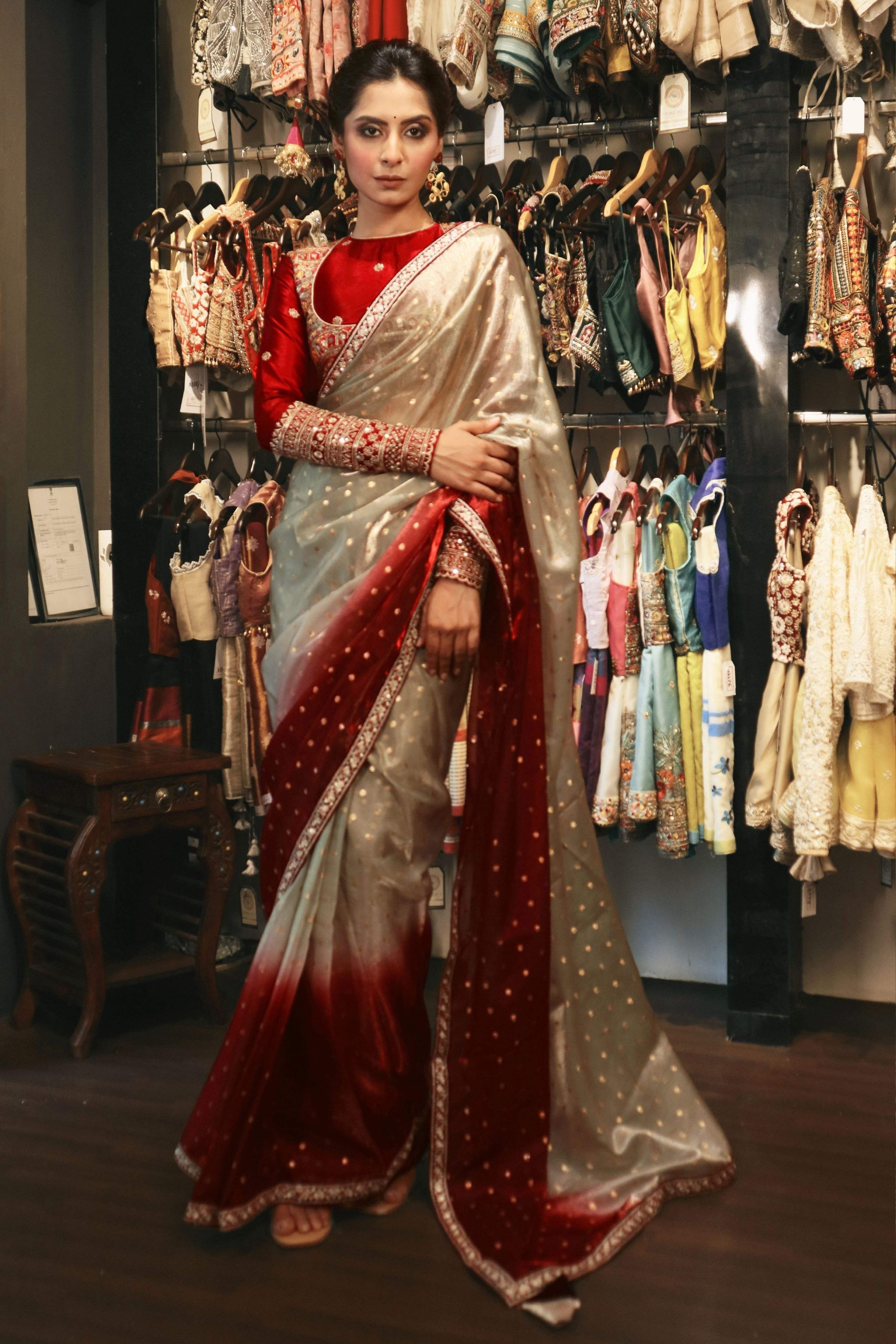 MOONRISE GLOW SAREE WITH ABSOLUTE APPEAL BLOUSE