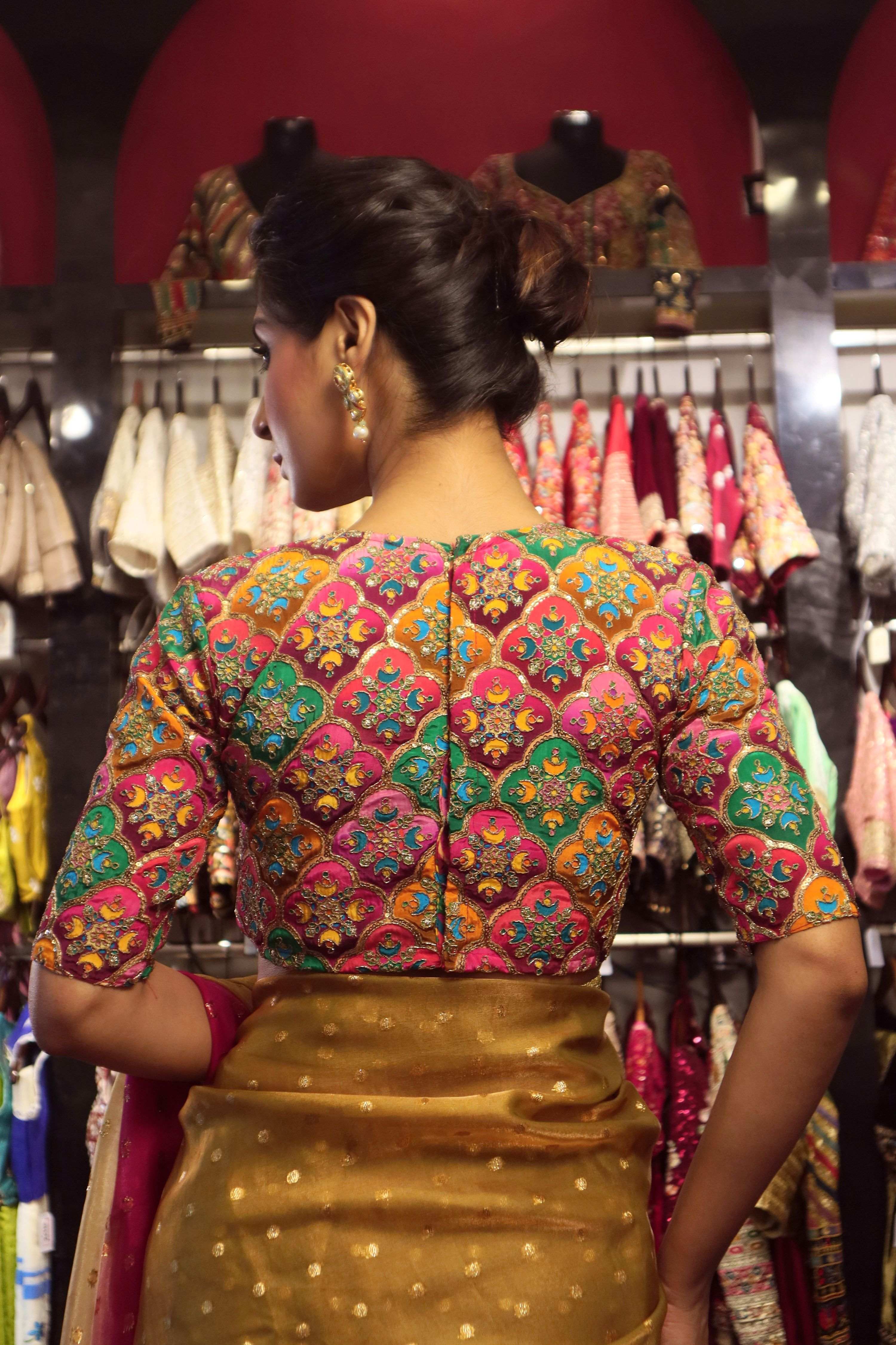 MORNING GLOW SAREE WITH CONFETTI CHARM BLOUSE