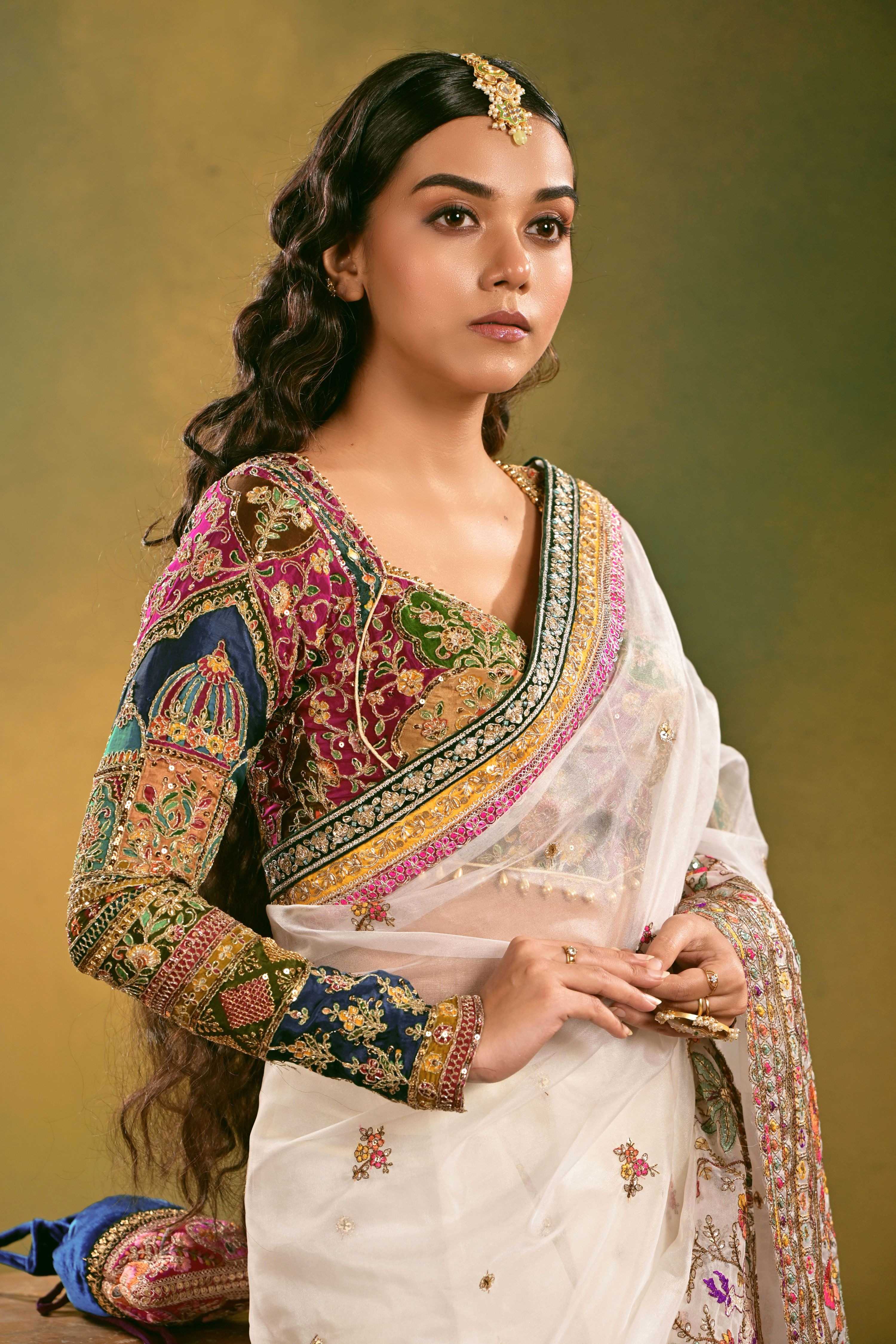 COSMOS CHARM SAREE WITH COUTURE CHARM CORSET BLOUSE