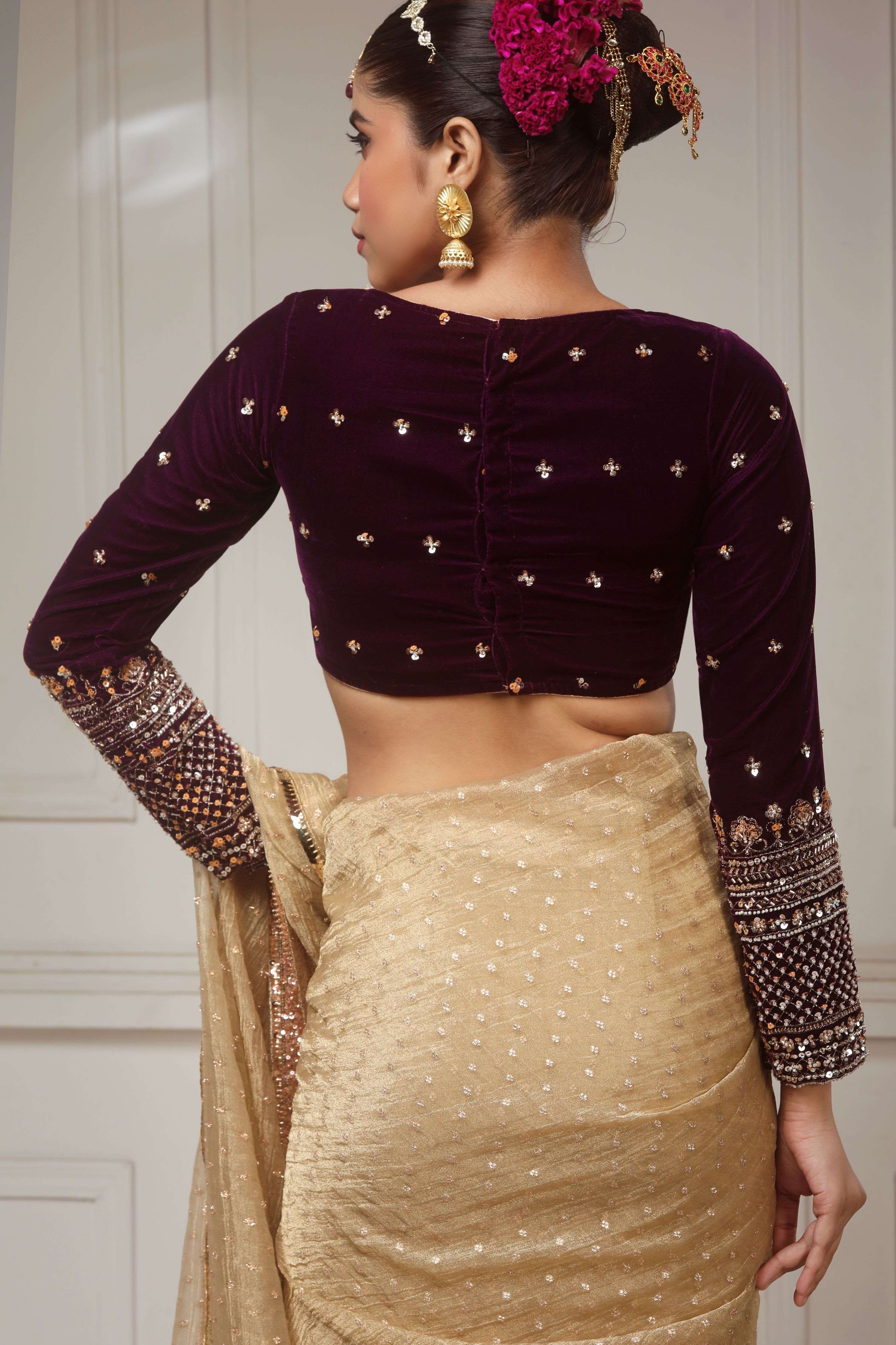 SUNKISSED DESIRE SAREE WITH GLAM GRANDEUR BLOUSE
