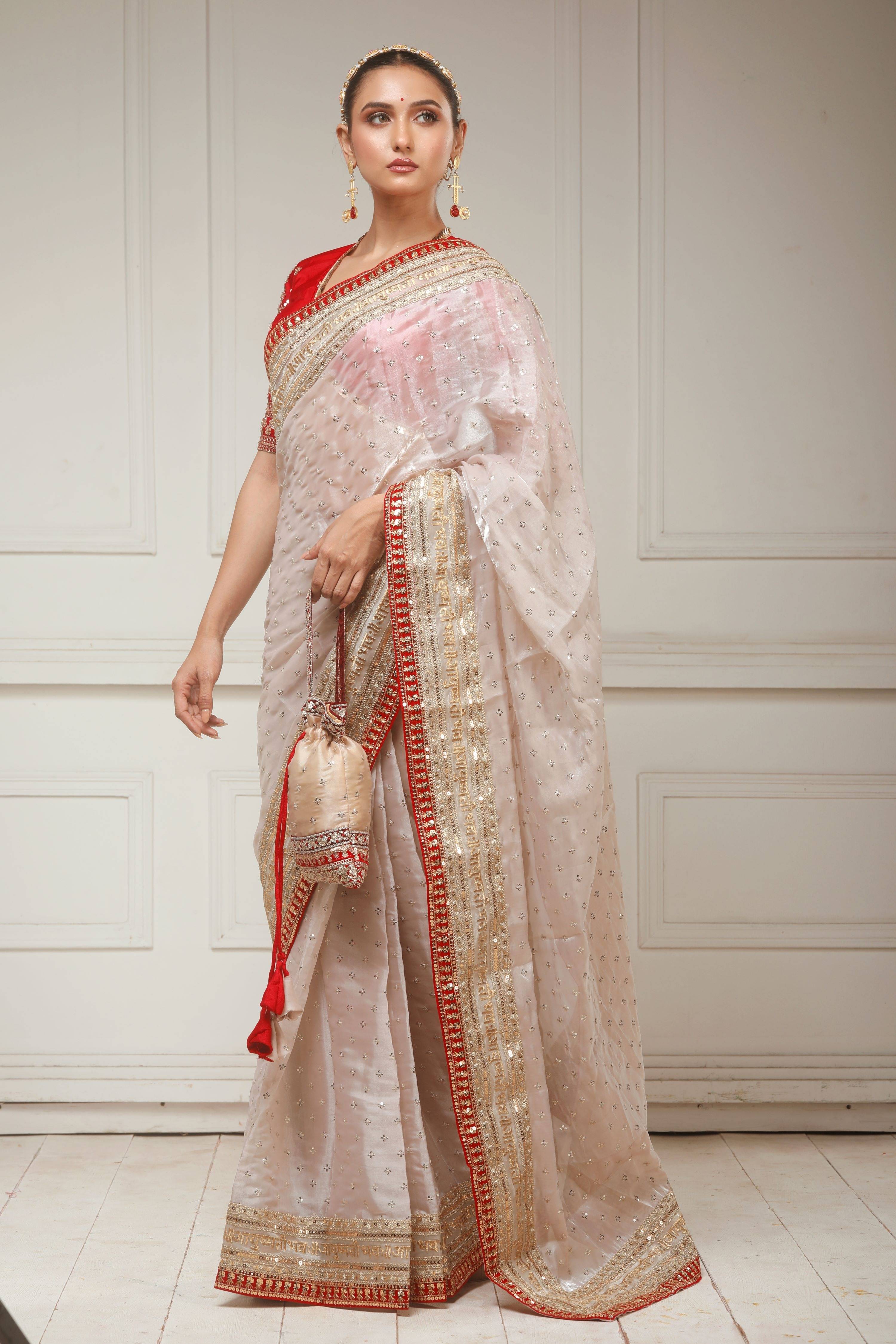 ROYAL SUBTLE QUEEN SAREE WITH  SCARLET LUXE BLOUSE