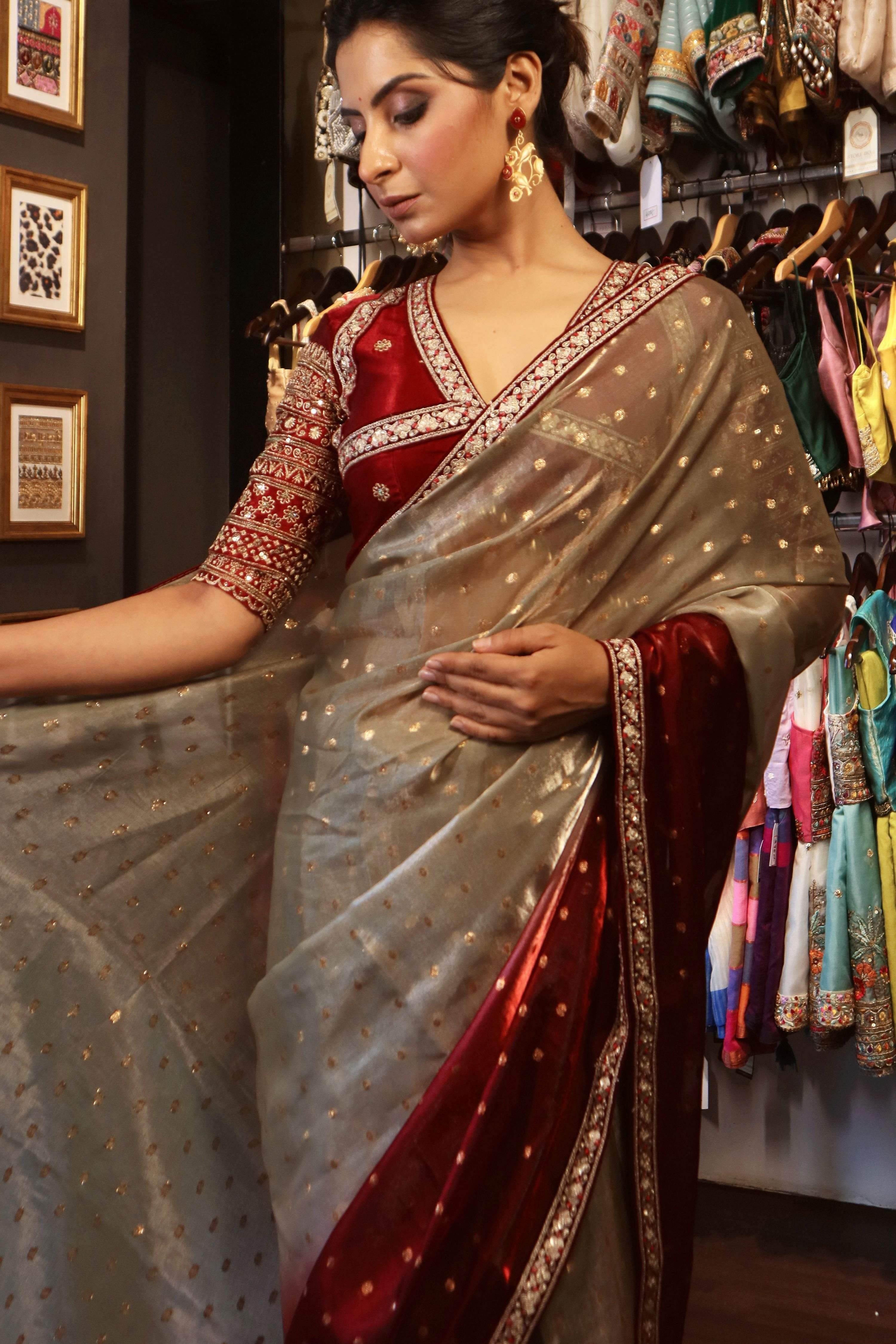 MOONRISE GLOW SAREE WITH AMOUR APPEAL BLOUSE
