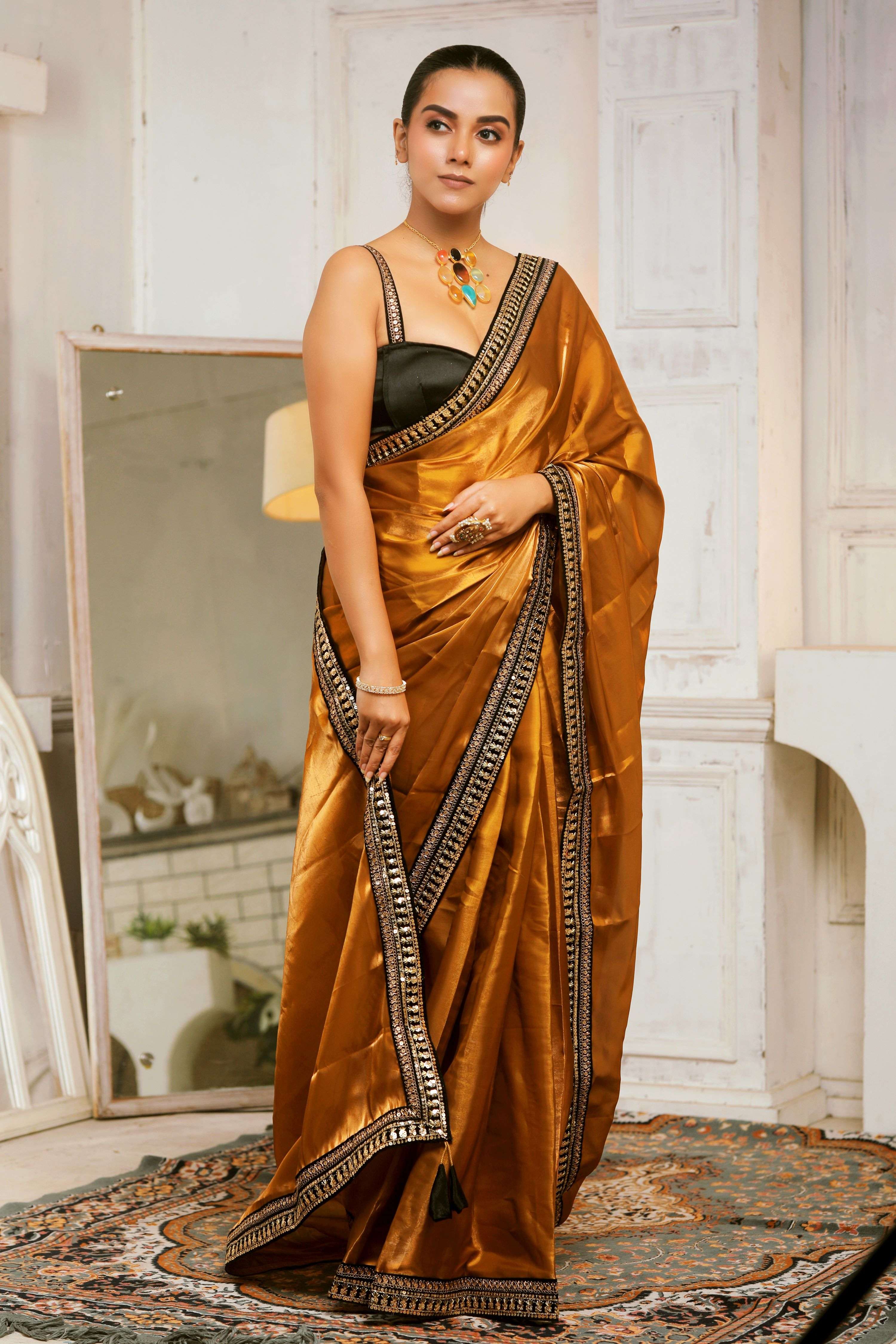 MIDNIGHT MYSTERY SAREE WITH BALLROOM BELLE BLOUSE