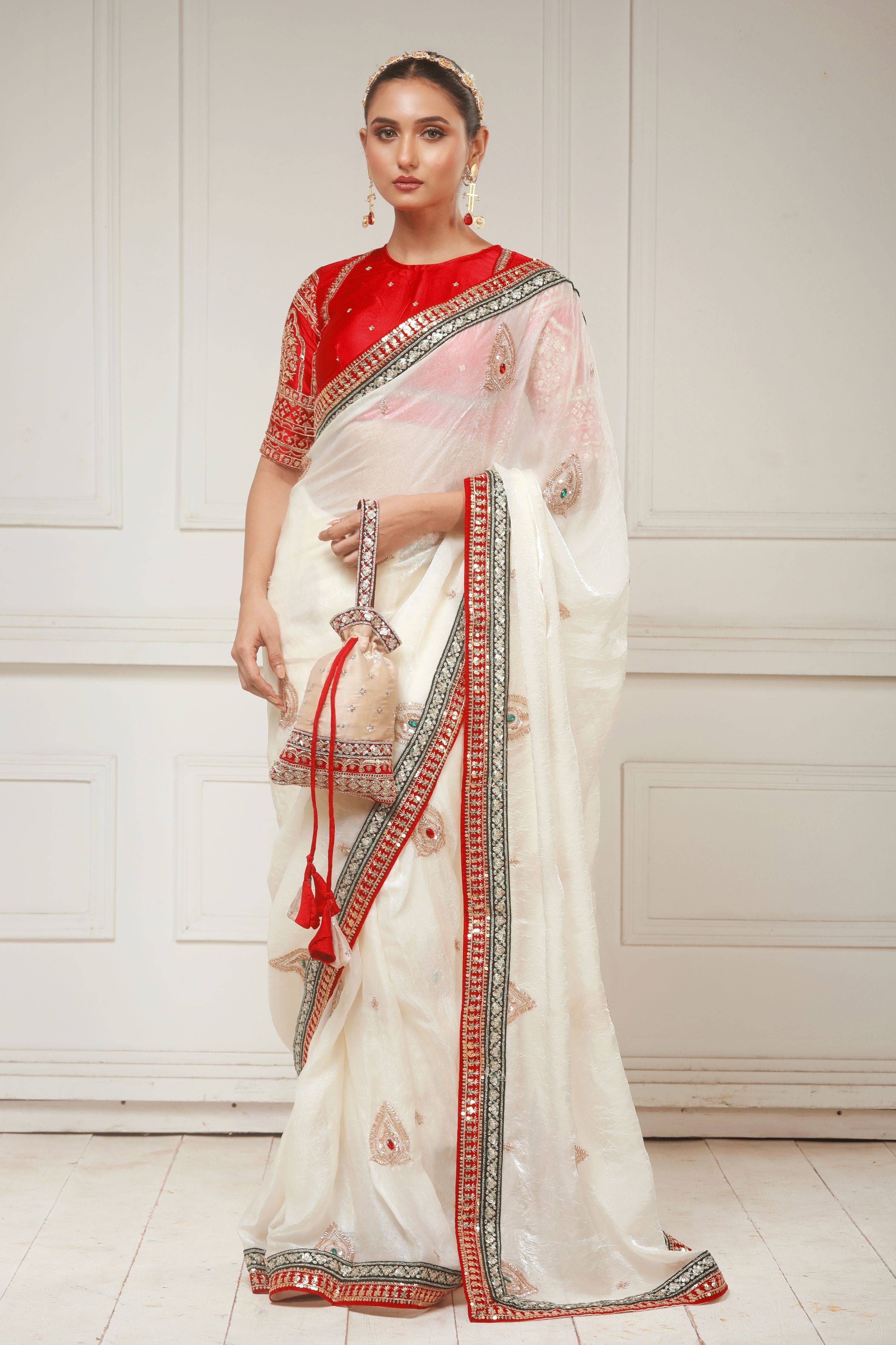 JASHN JEWELS SAREE WITH TIMELESS TEASE BLOUSE