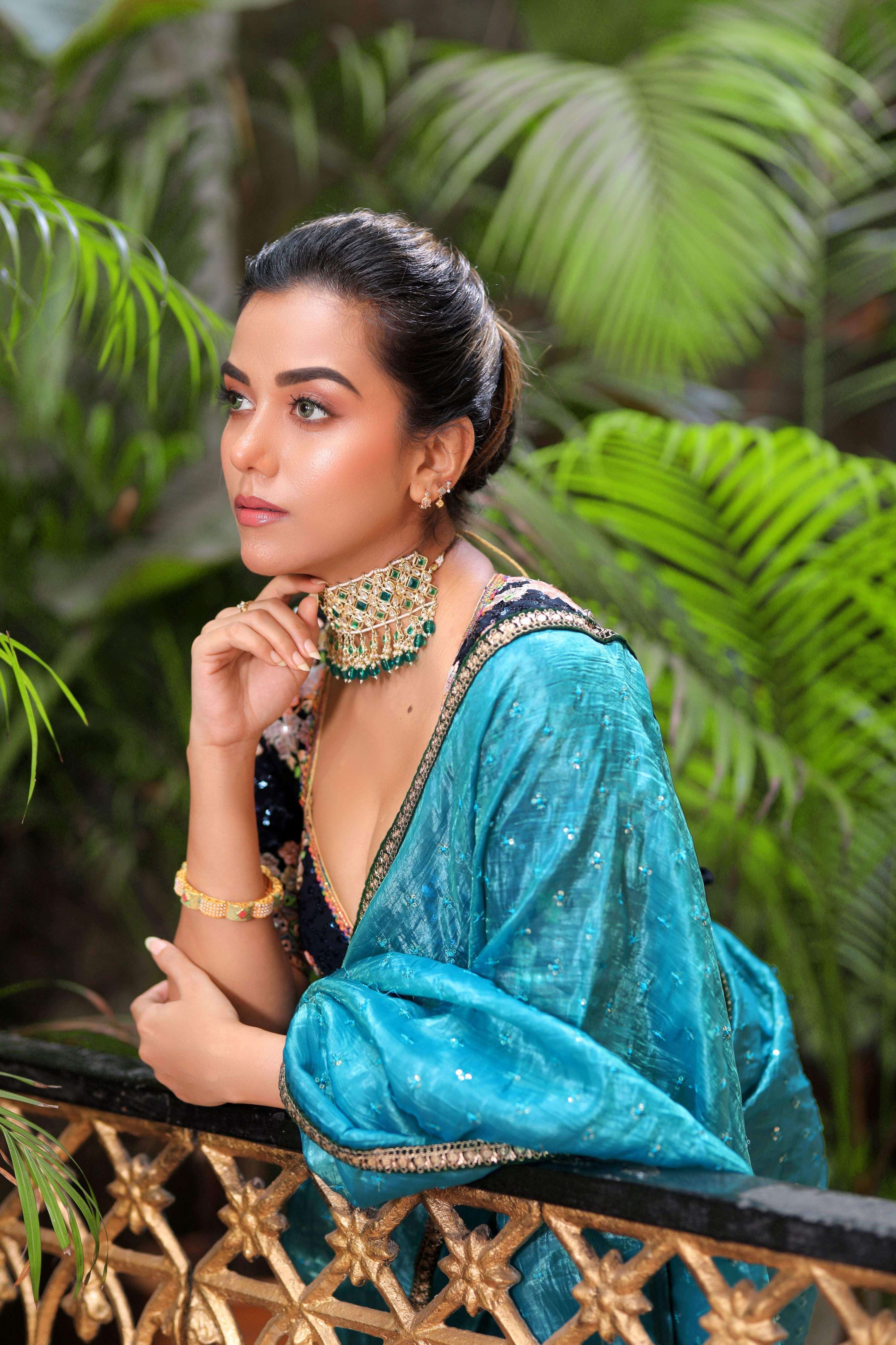 TEAL TEMPTATION SAREE