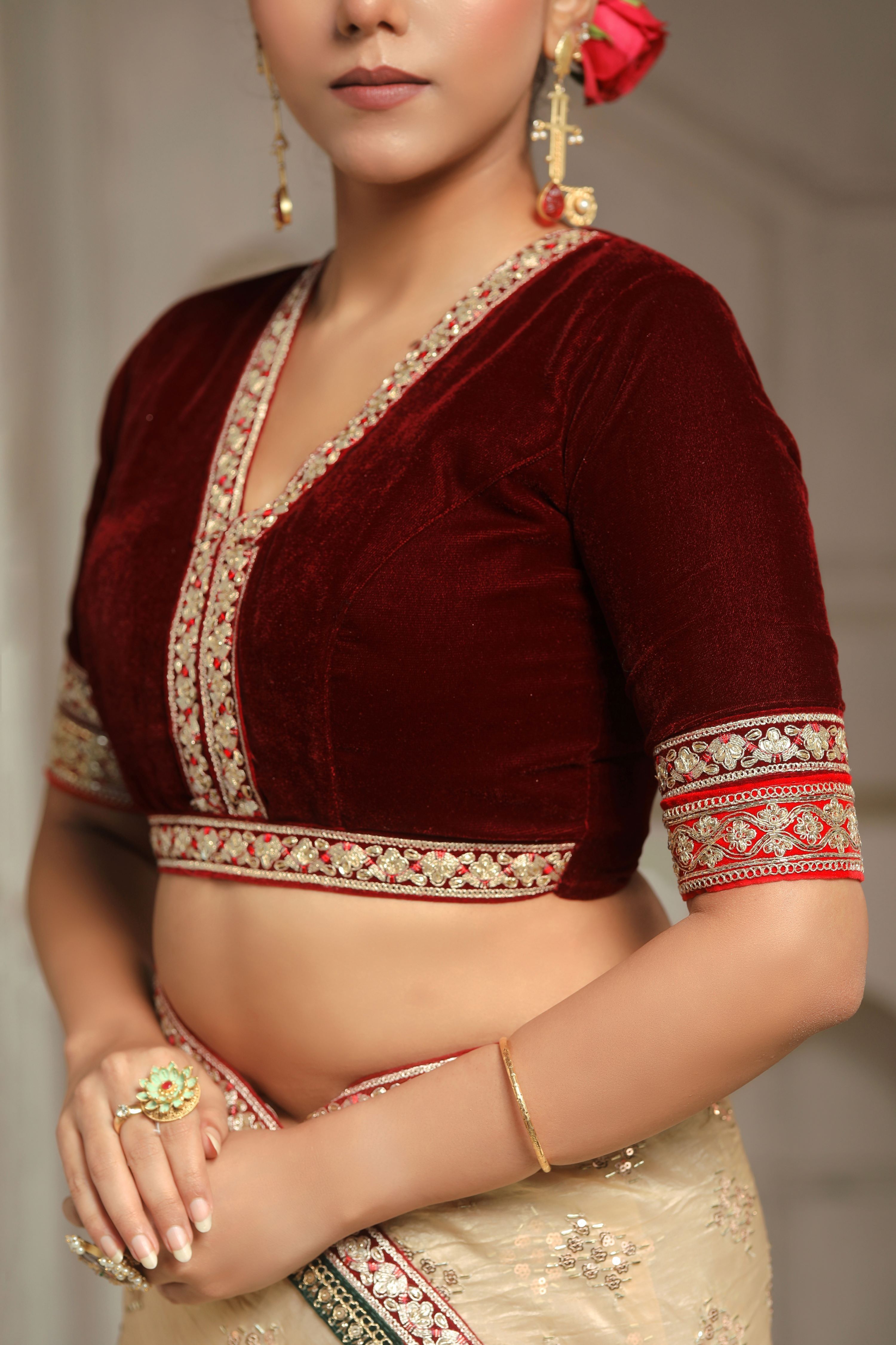 APRIL AESTHETIC SAREE WITH BOLD BEAUTY BLOUSE