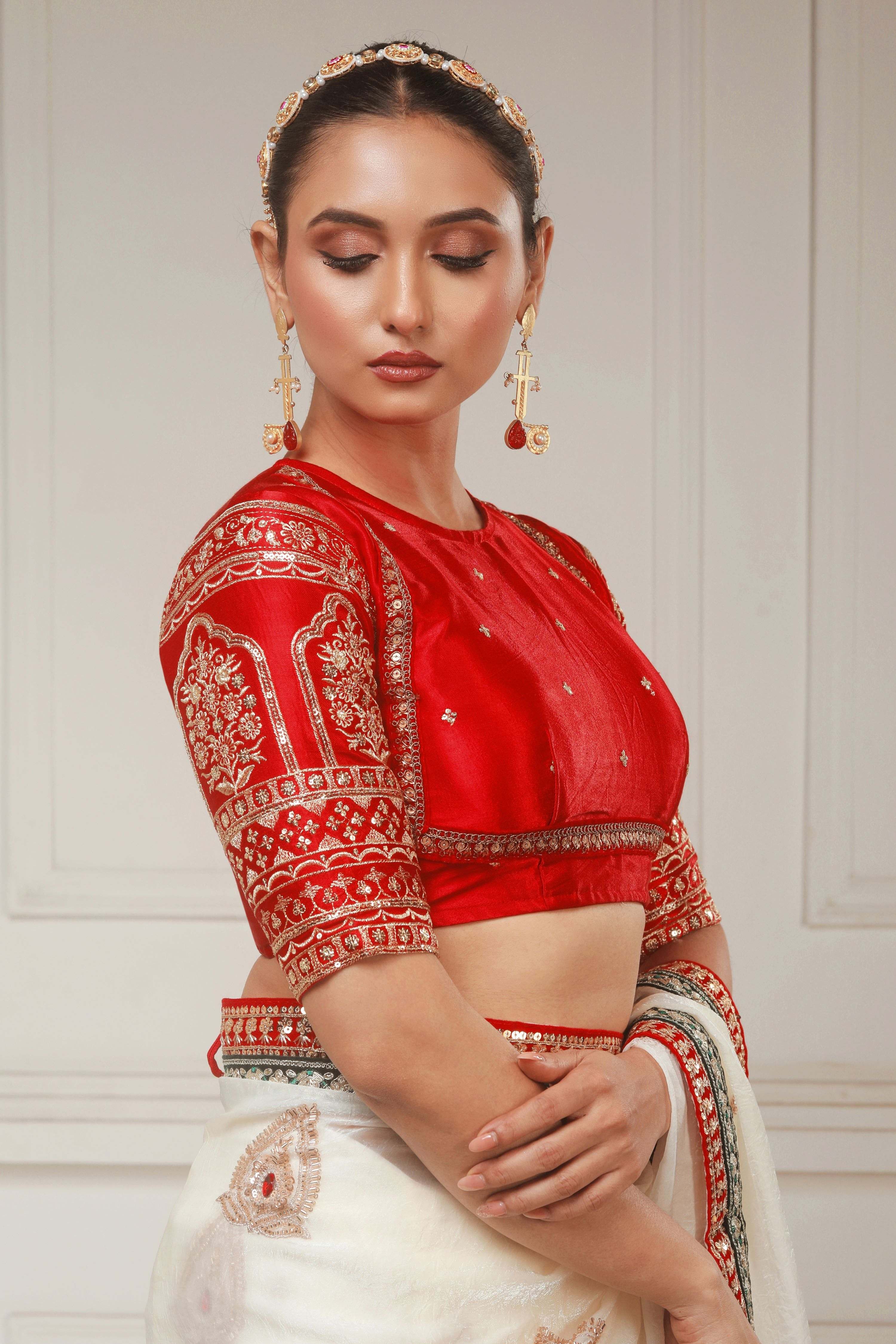 JASHN JEWELS SAREE WITH TIMELESS TEASE BLOUSE