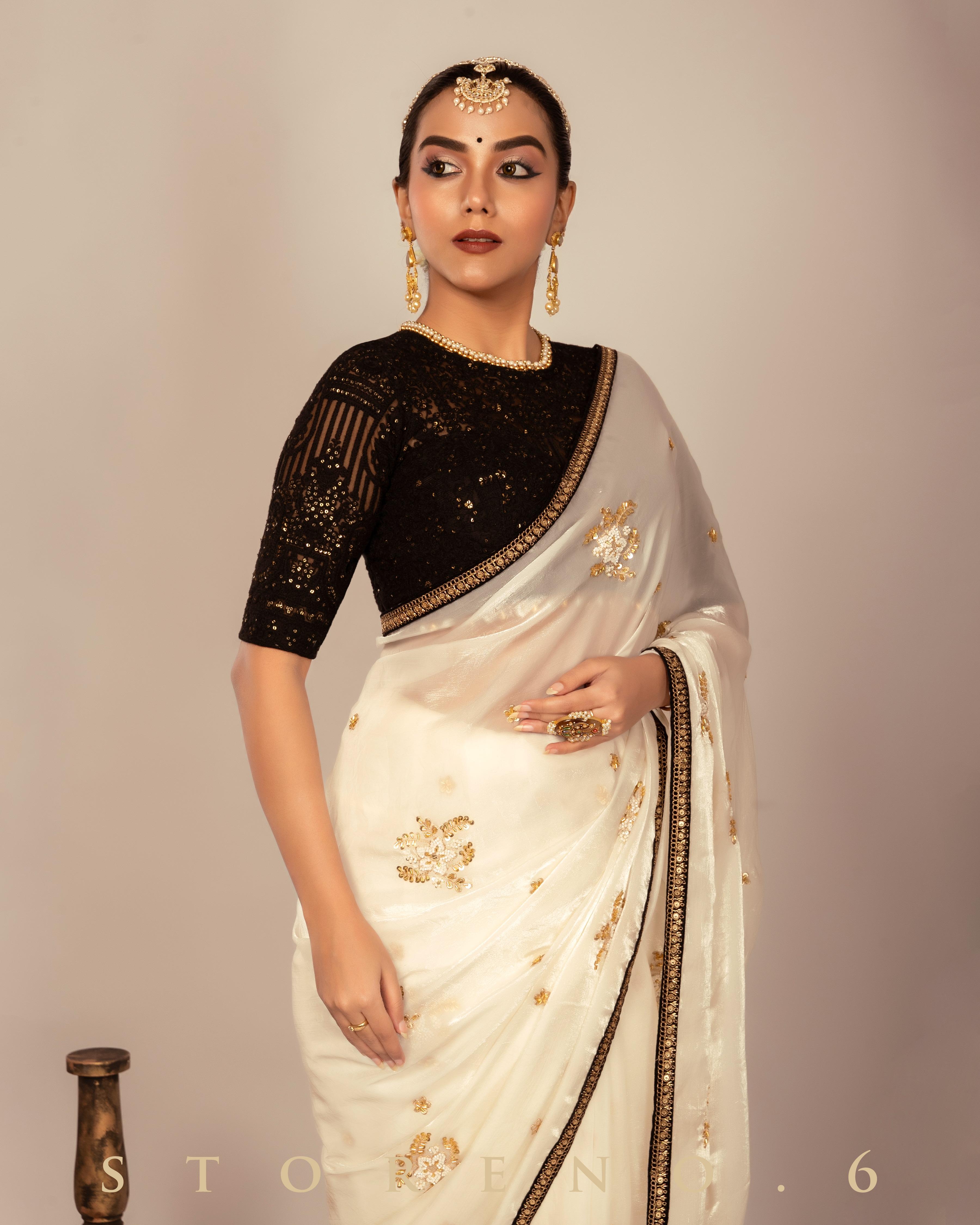 STELLAR SPLENDOR SAREE WITH DELUXE DESIRE BLOUSE