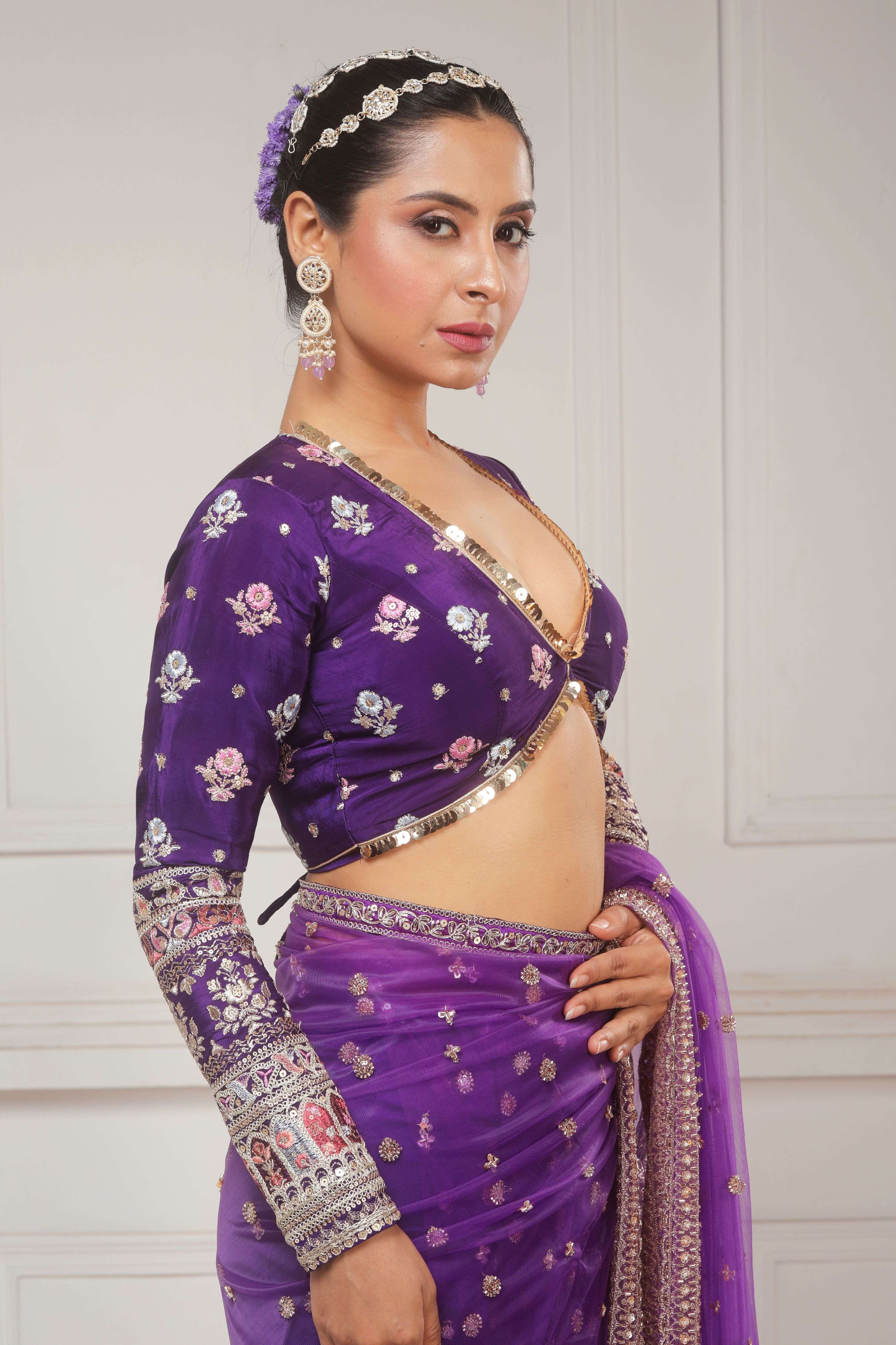MAJESTIC CHANDELIER SAREE WITH JEWEL JUBILEE BLOUSE