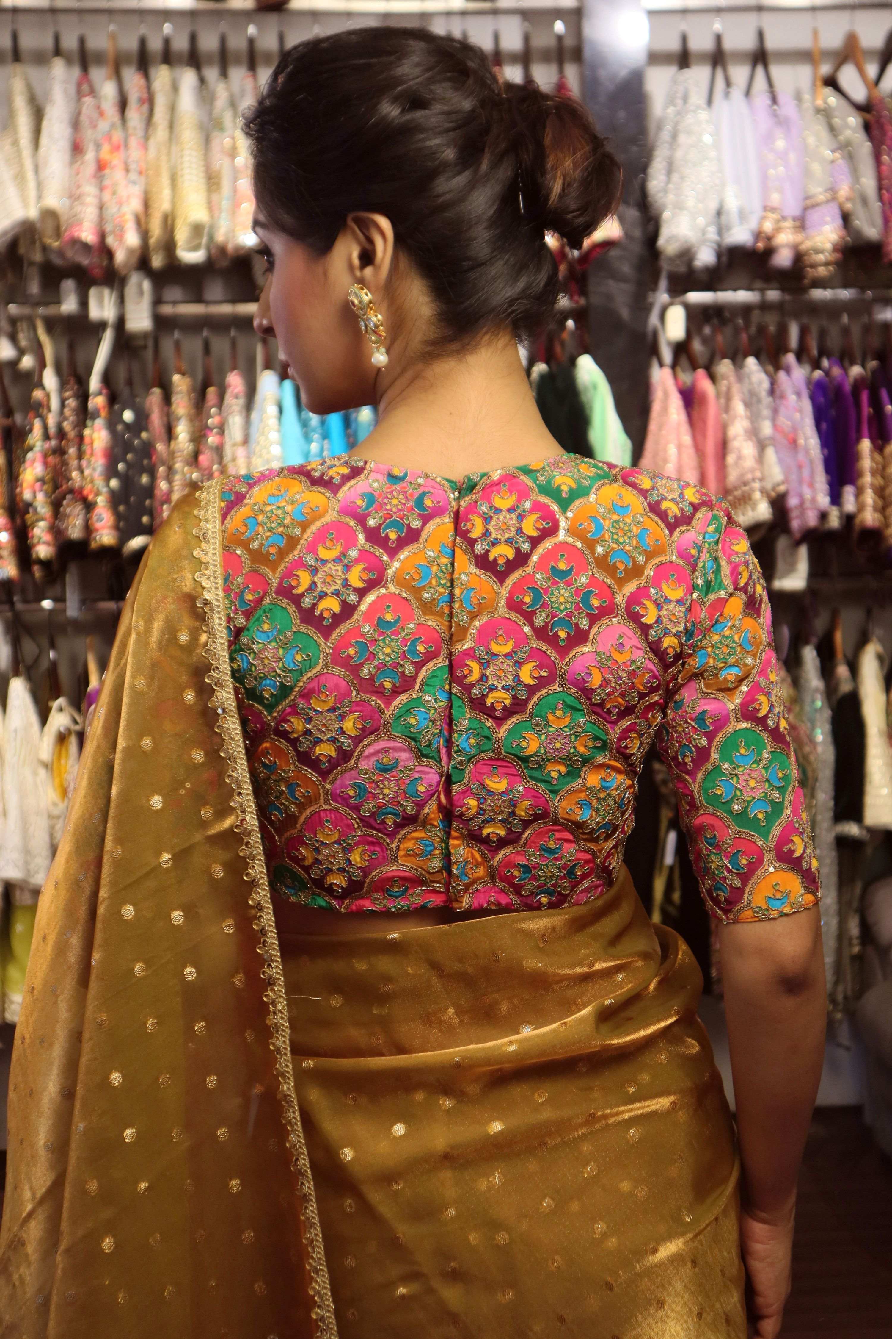 MORNING GLOW SAREE WITH CONFETTI CHARM BLOUSE