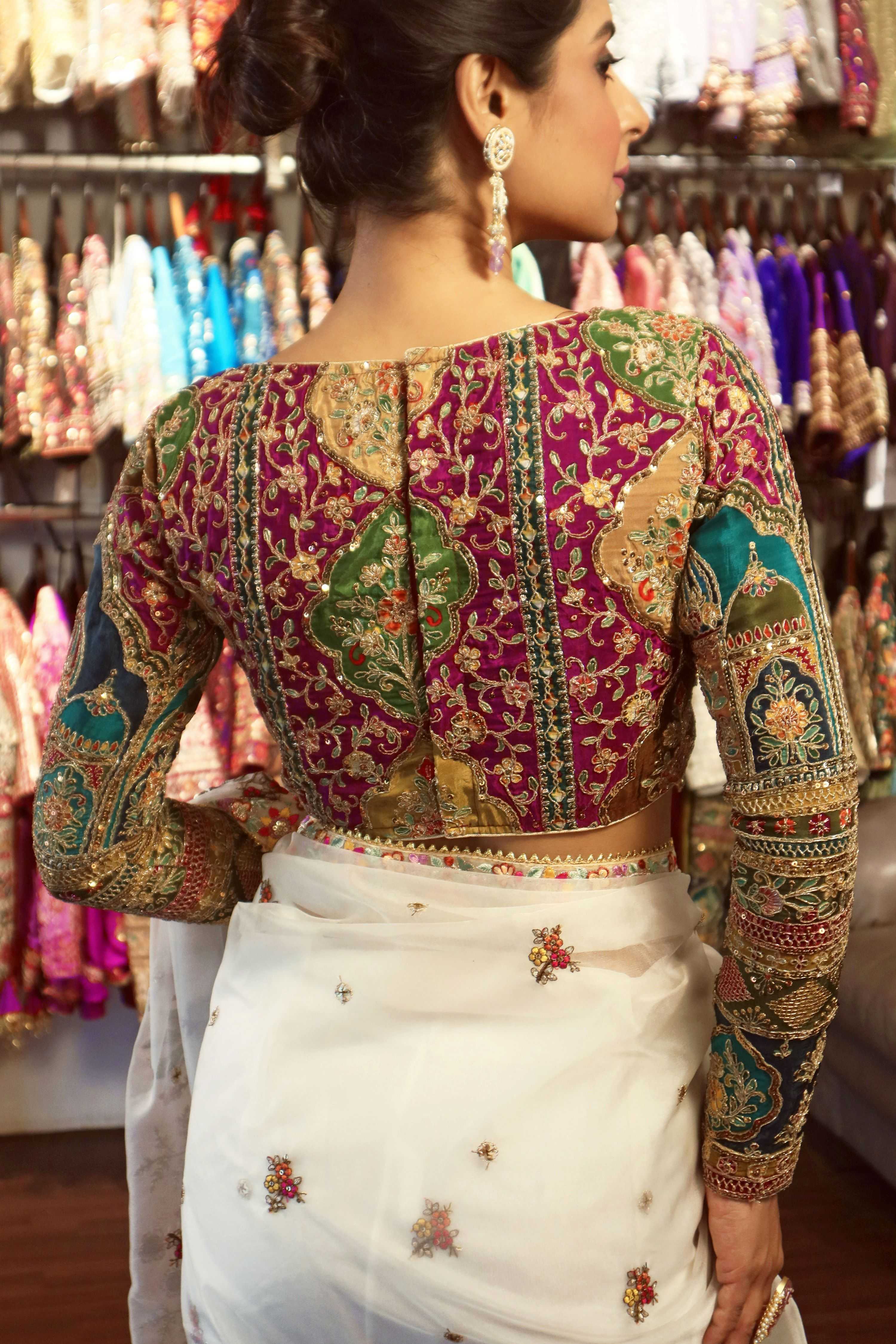 COSMIC CRUSH SAREE WITH COUTURE CHARM CORSET BLOUSE
