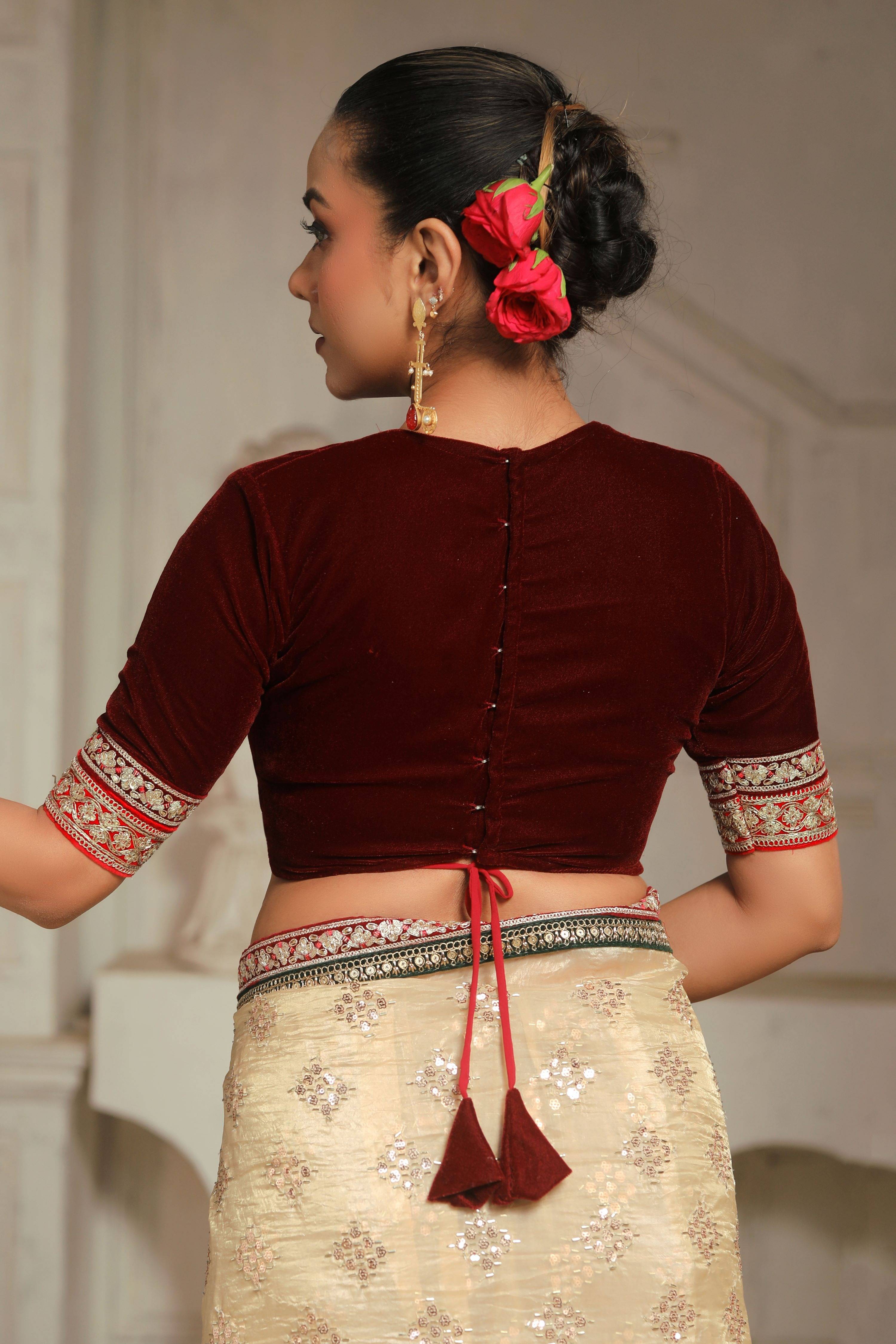 APRIL AESTHETIC SAREE WITH BOLD BEAUTY BLOUSE