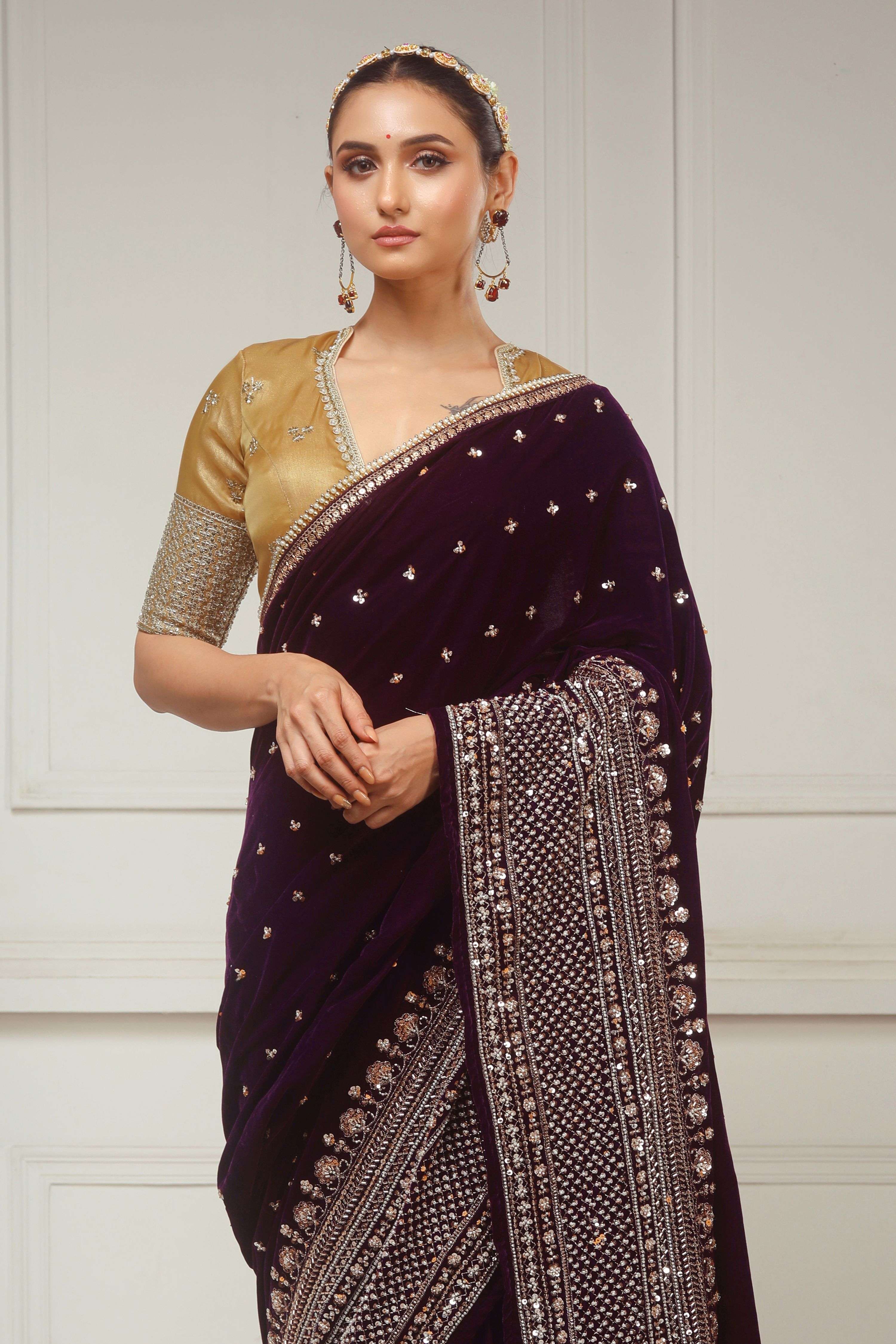 GLAM GRANDEUR SAREE WITH RADIANT FANTASY BLOUSE
