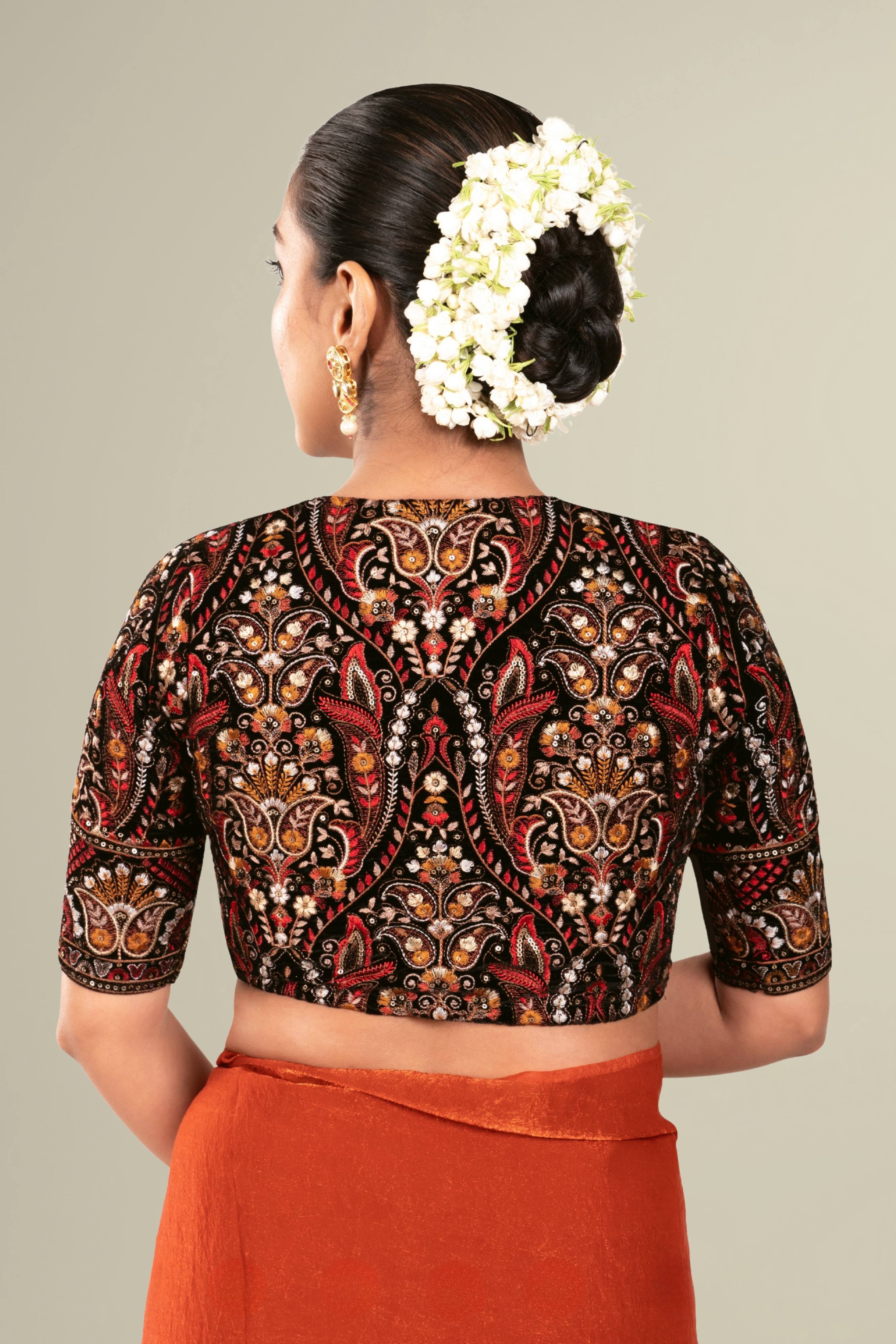 SUNSET SURPRISE SAREE WITH KOLKI LUXURY BLOUSE