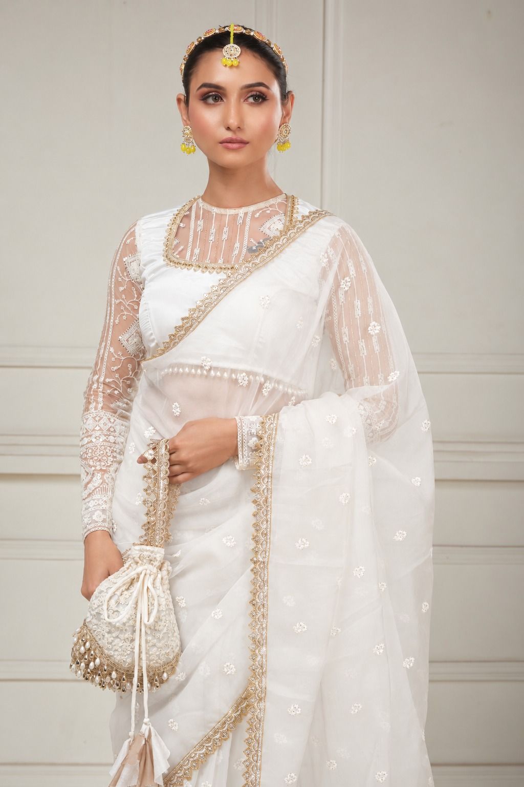 VANILLA SKY SAREE WITH FITOOR CLASSIC BLOUSE