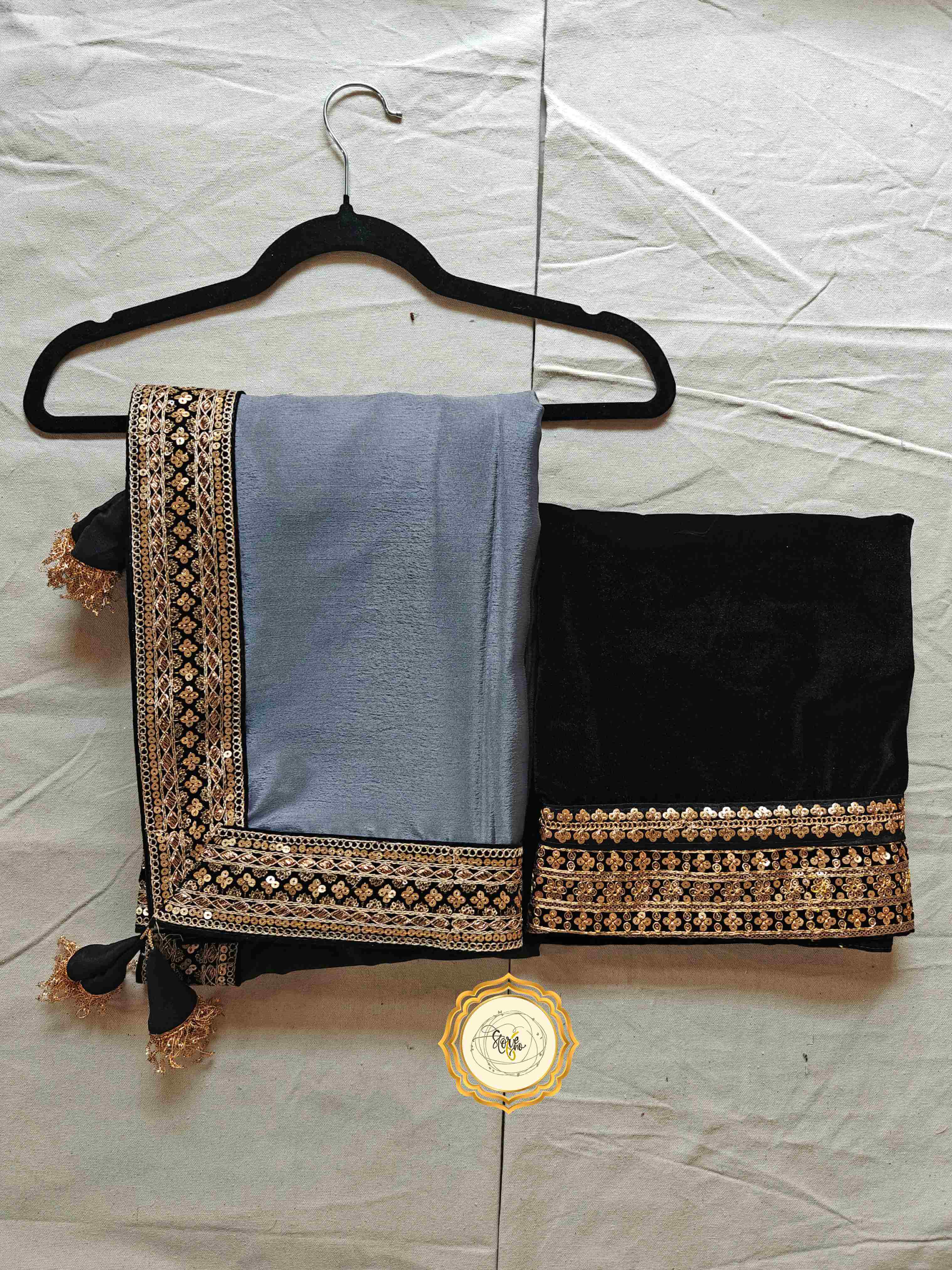 ELEGANT OMBRE SAREE WITH UNSTITCHED BLOUSE
