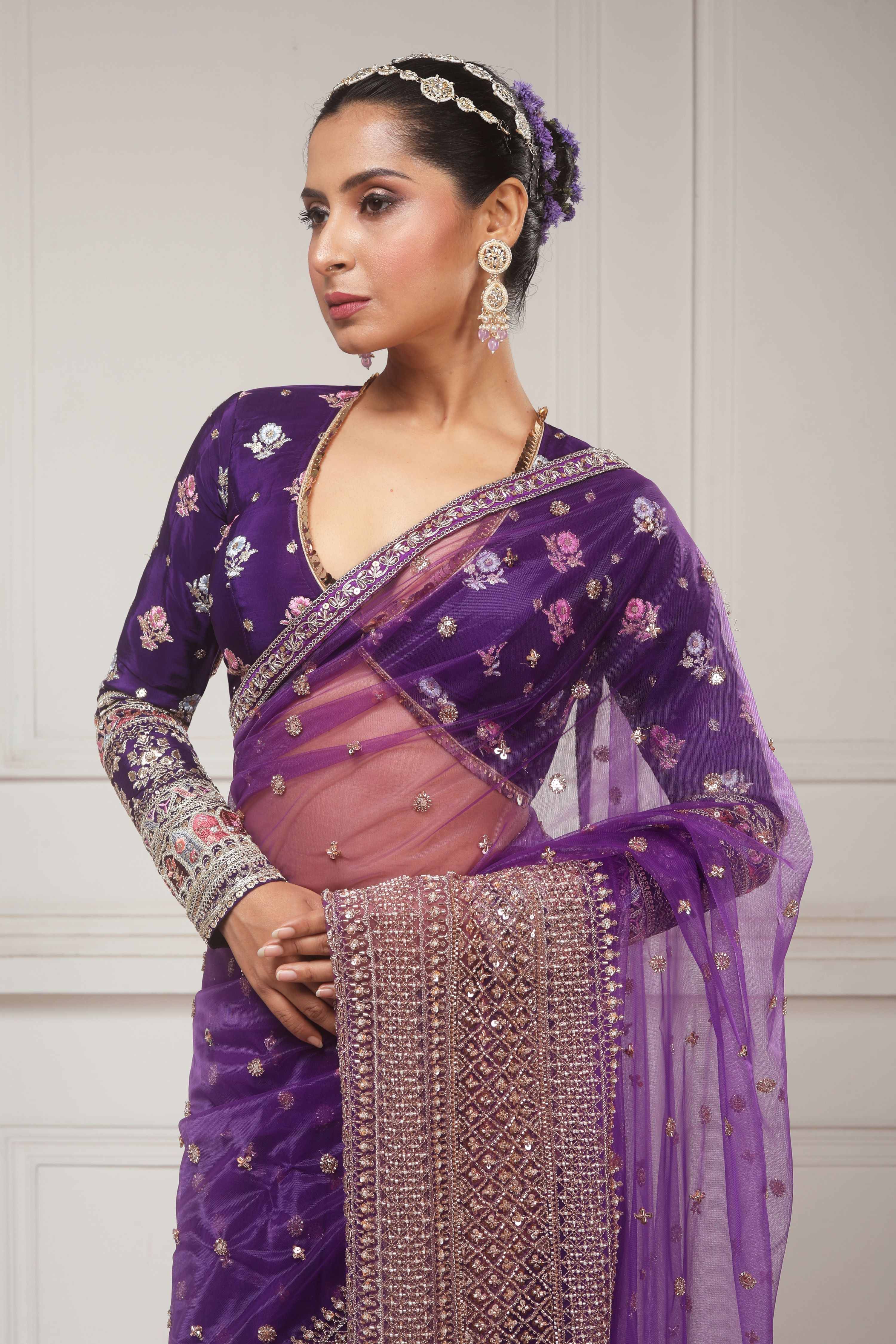 MAJESTIC CHANDELIER SAREE WITH JEWEL JUBILEE BLOUSE