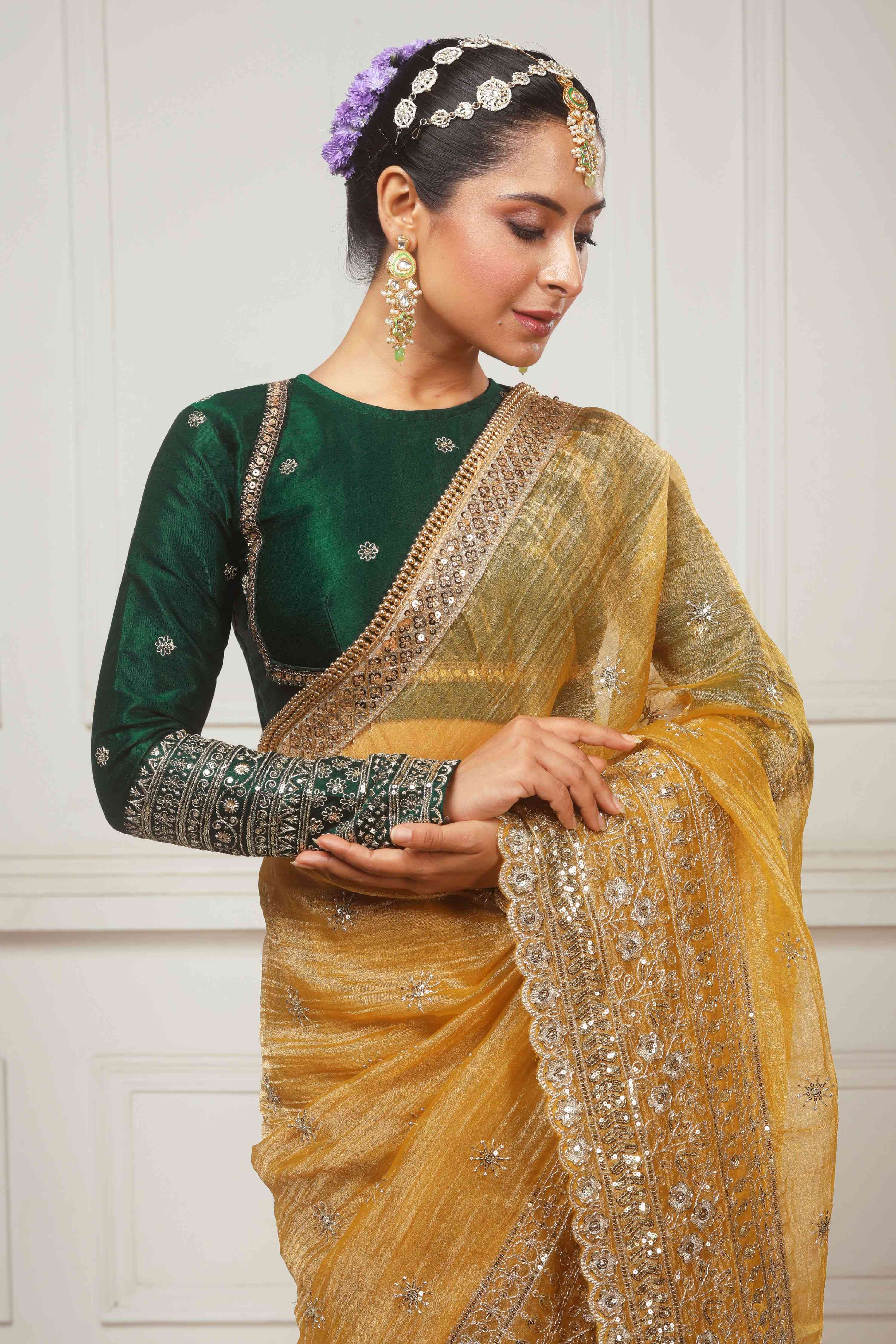 HONEY WILDFLOWER SAREE WITH ACE APPEAL CLASSIC BLOUSE