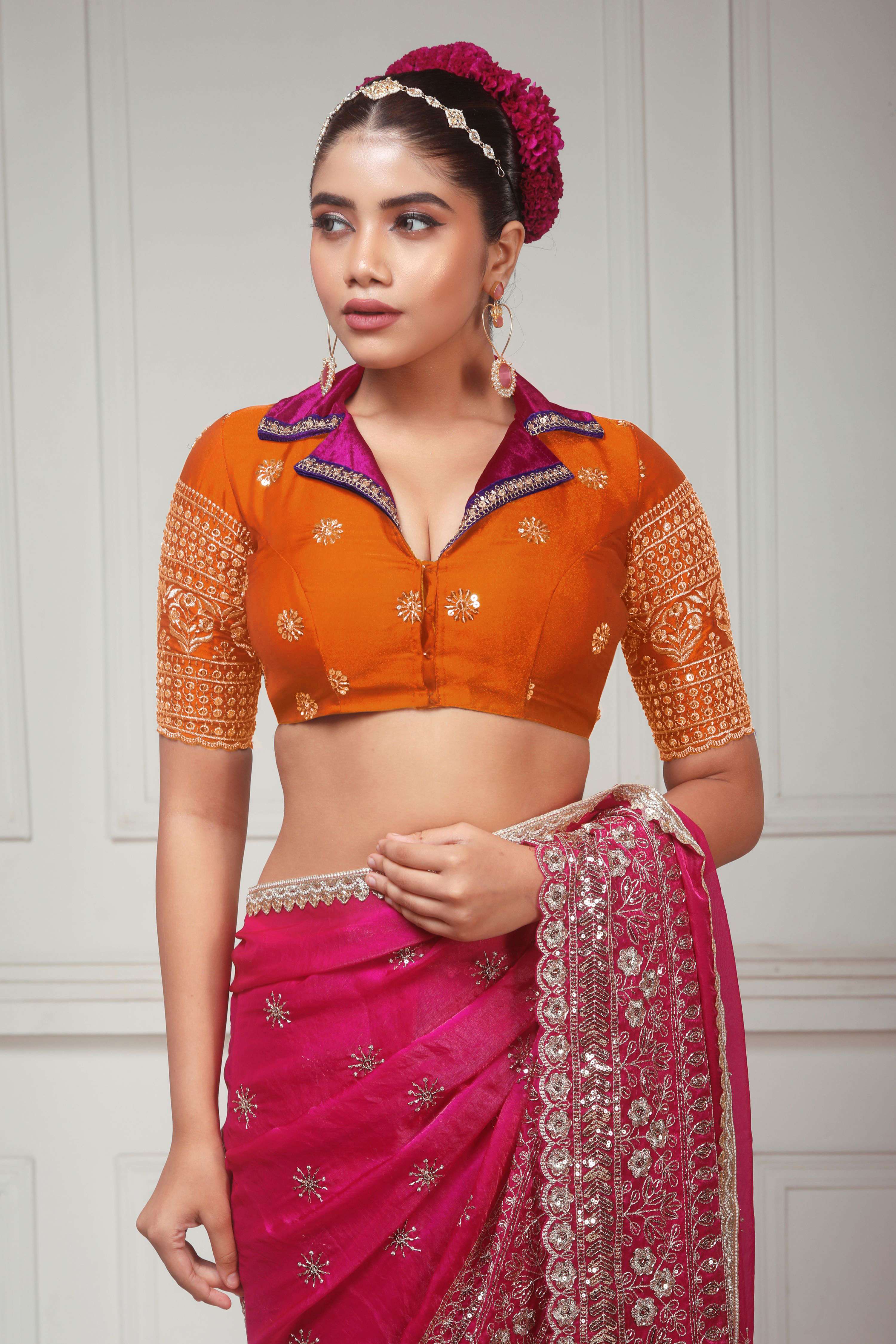 TANGERINE CLASSIC BLOUSE