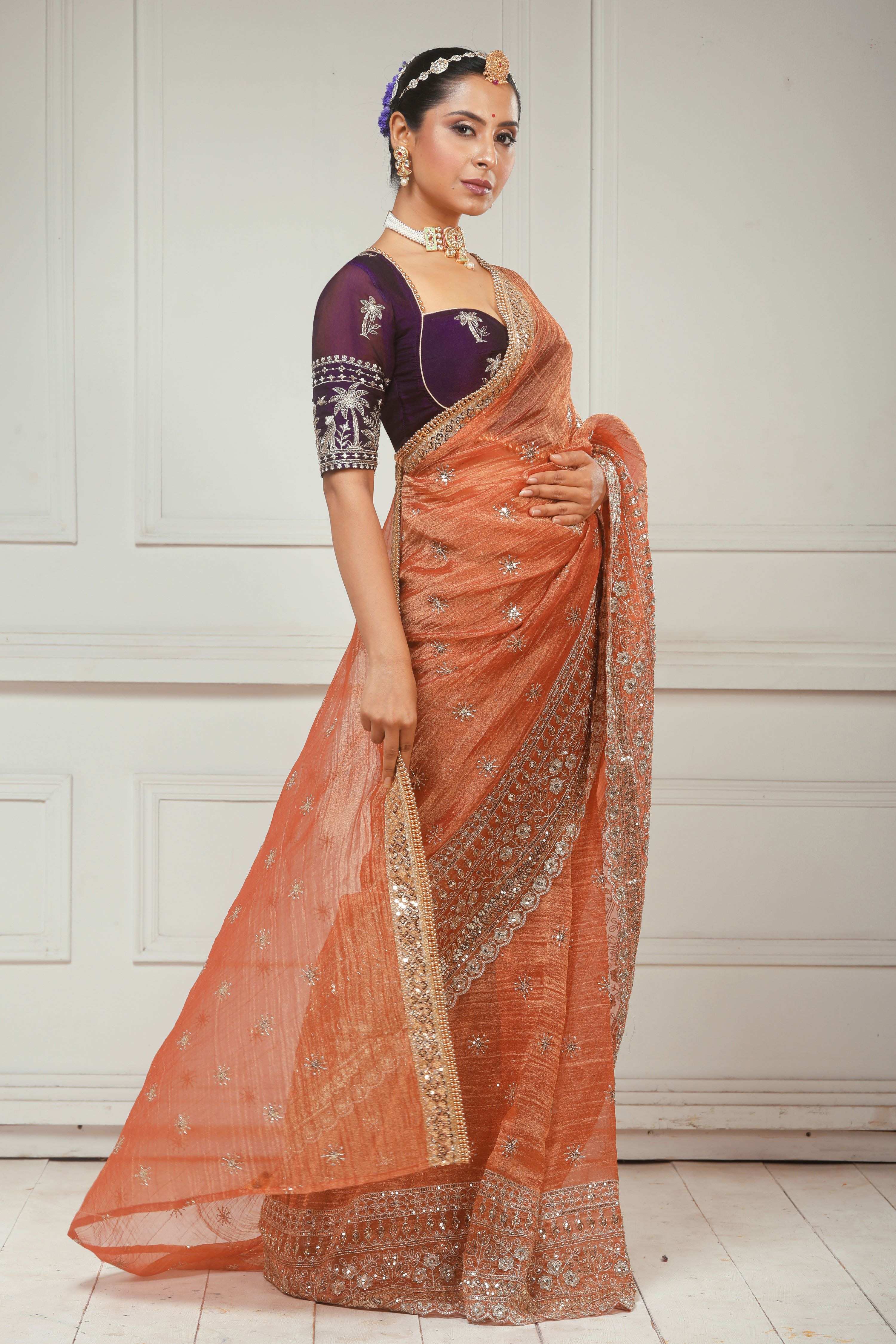 BLUSH WILDFLOWER SAREE