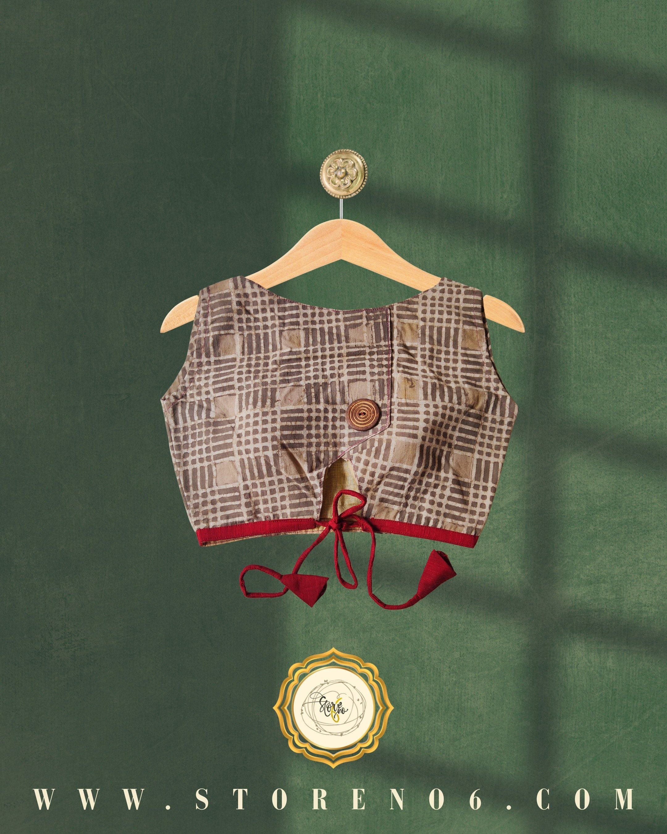 GREY CHECKS BLOUSE