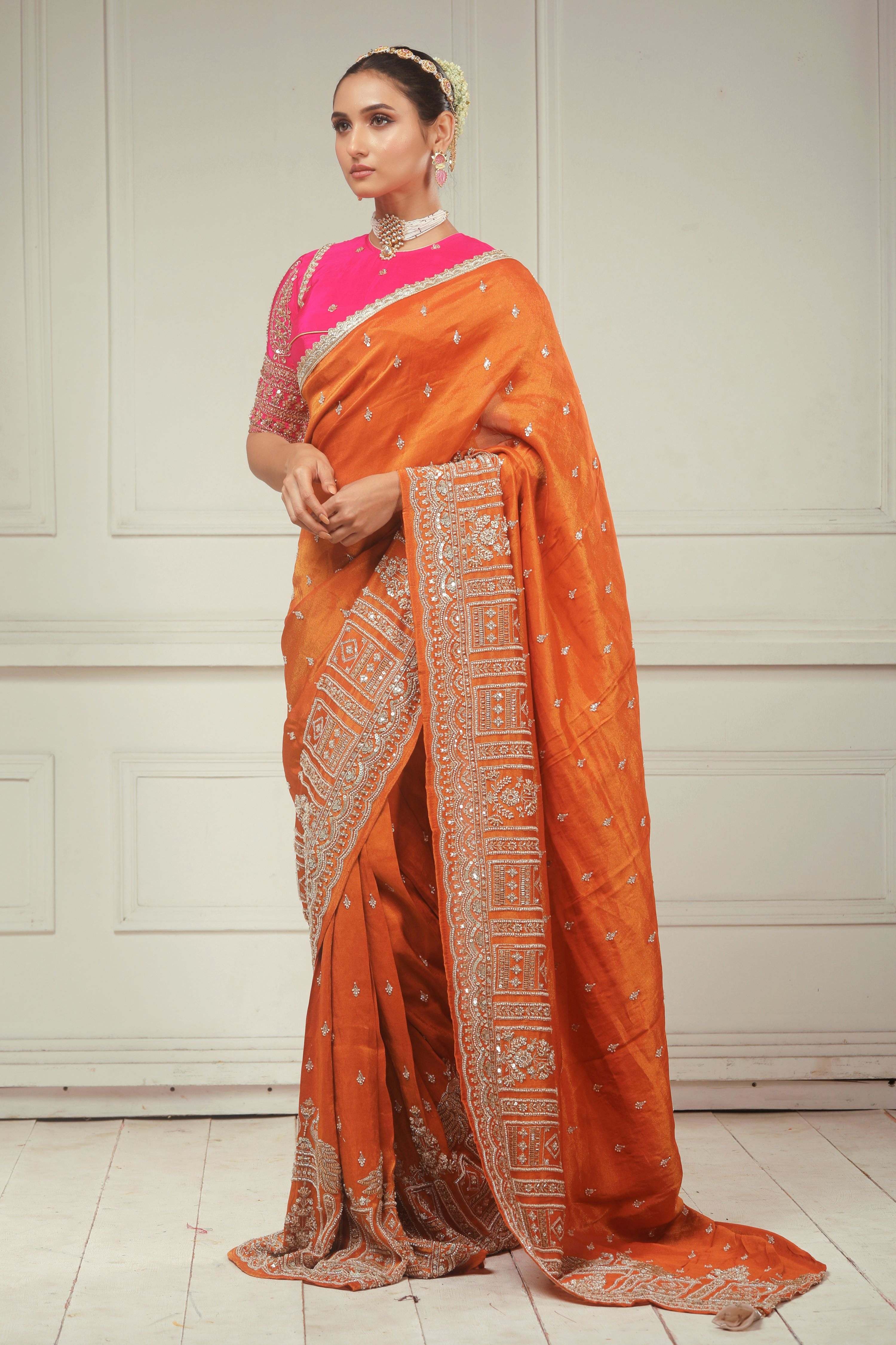 SAFFRON SYMPHONY SAREE