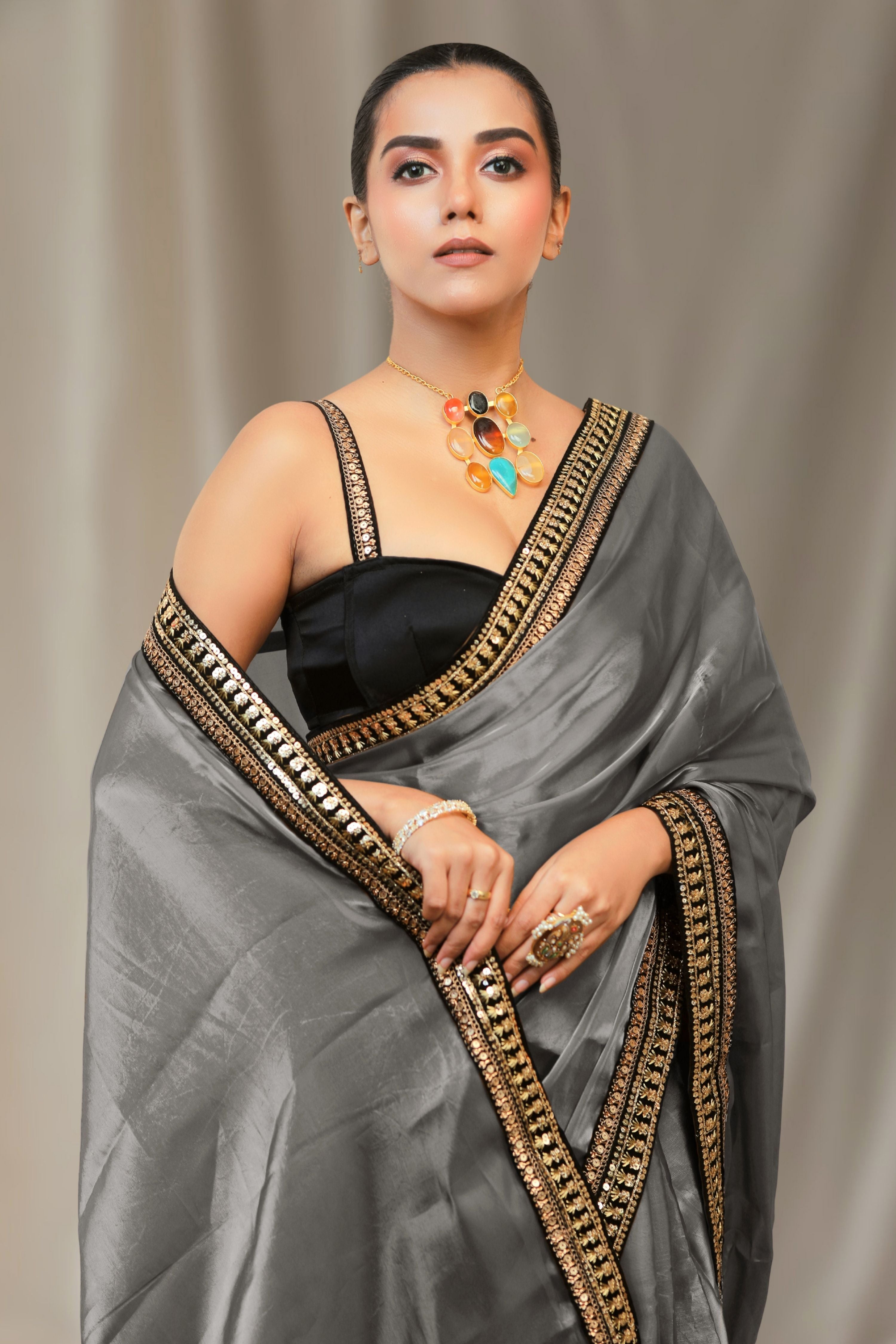 MOONLIT MYSTERY SAREE WITH BALLROOM BELLE BLOUSE