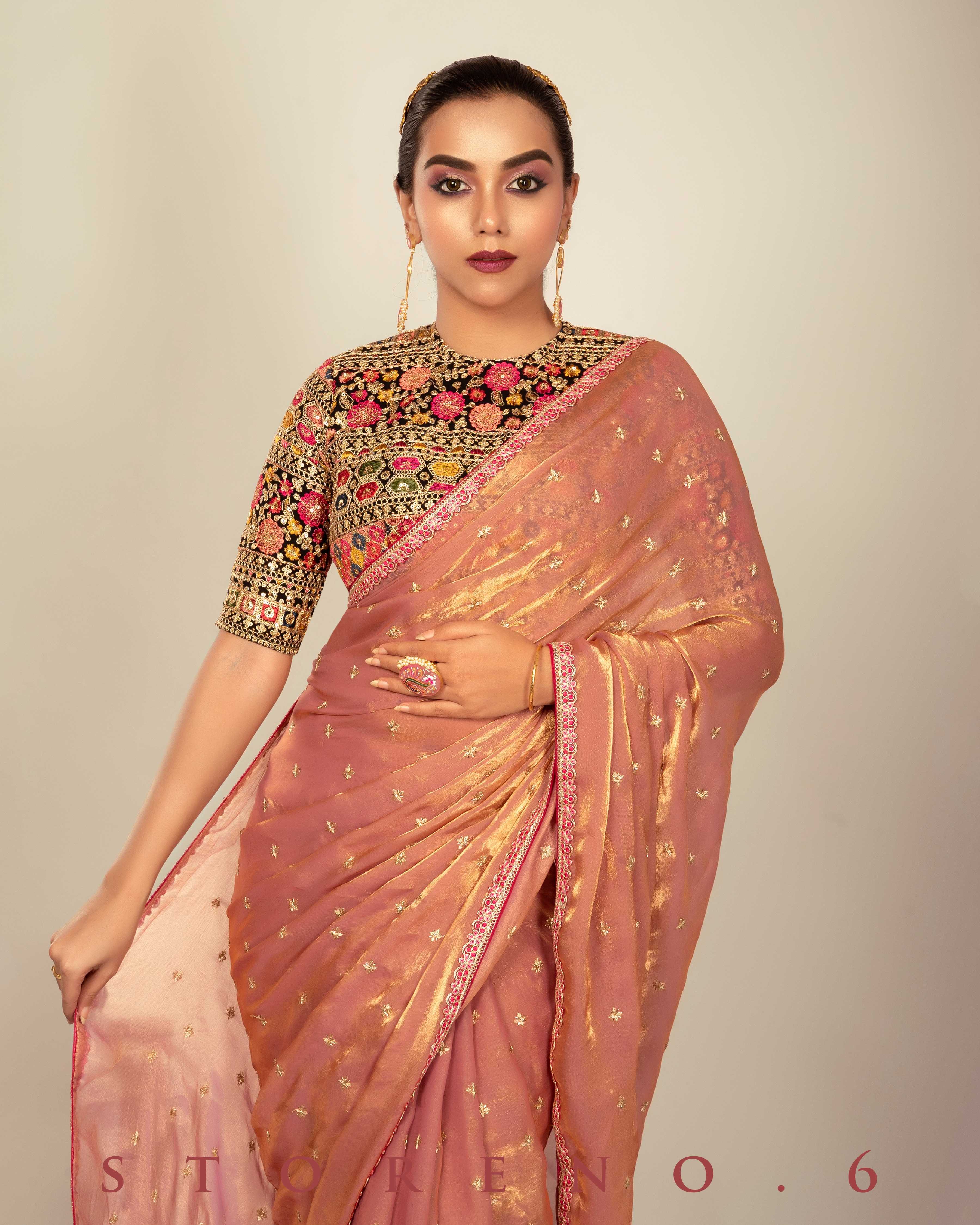 CLASSIC CHARM SAREE WITH COLOSSAL CHARM BLOUSE