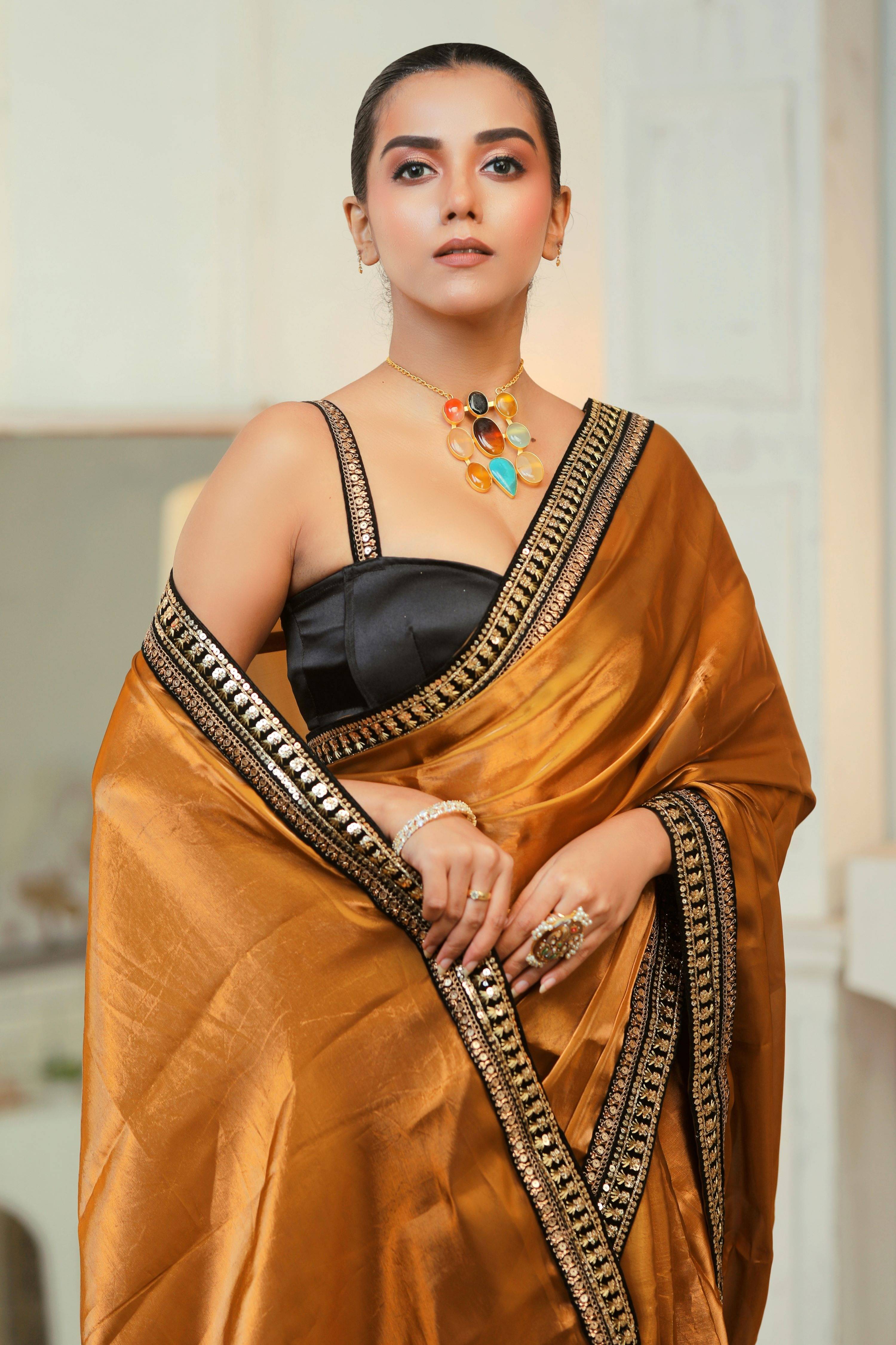 MIDNIGHT MYSTERY SAREE WITH BALLROOM BELLE BLOUSE