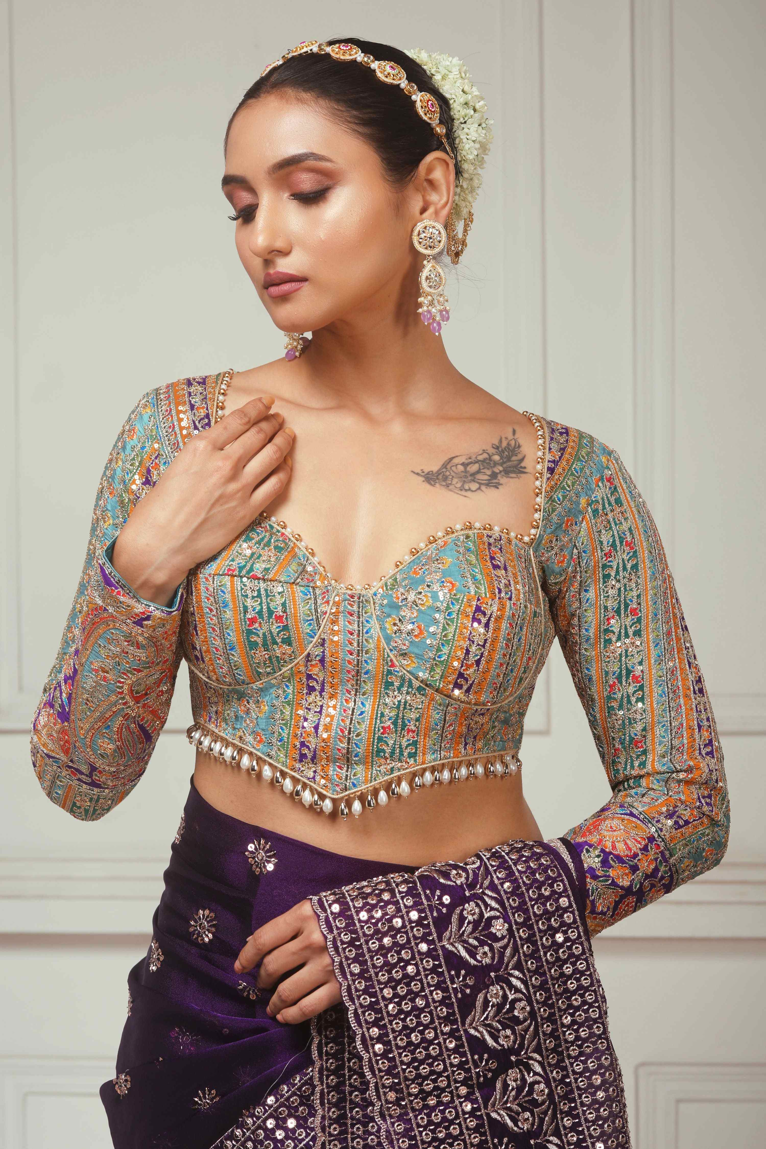 TEAL TEASE BLOUSE