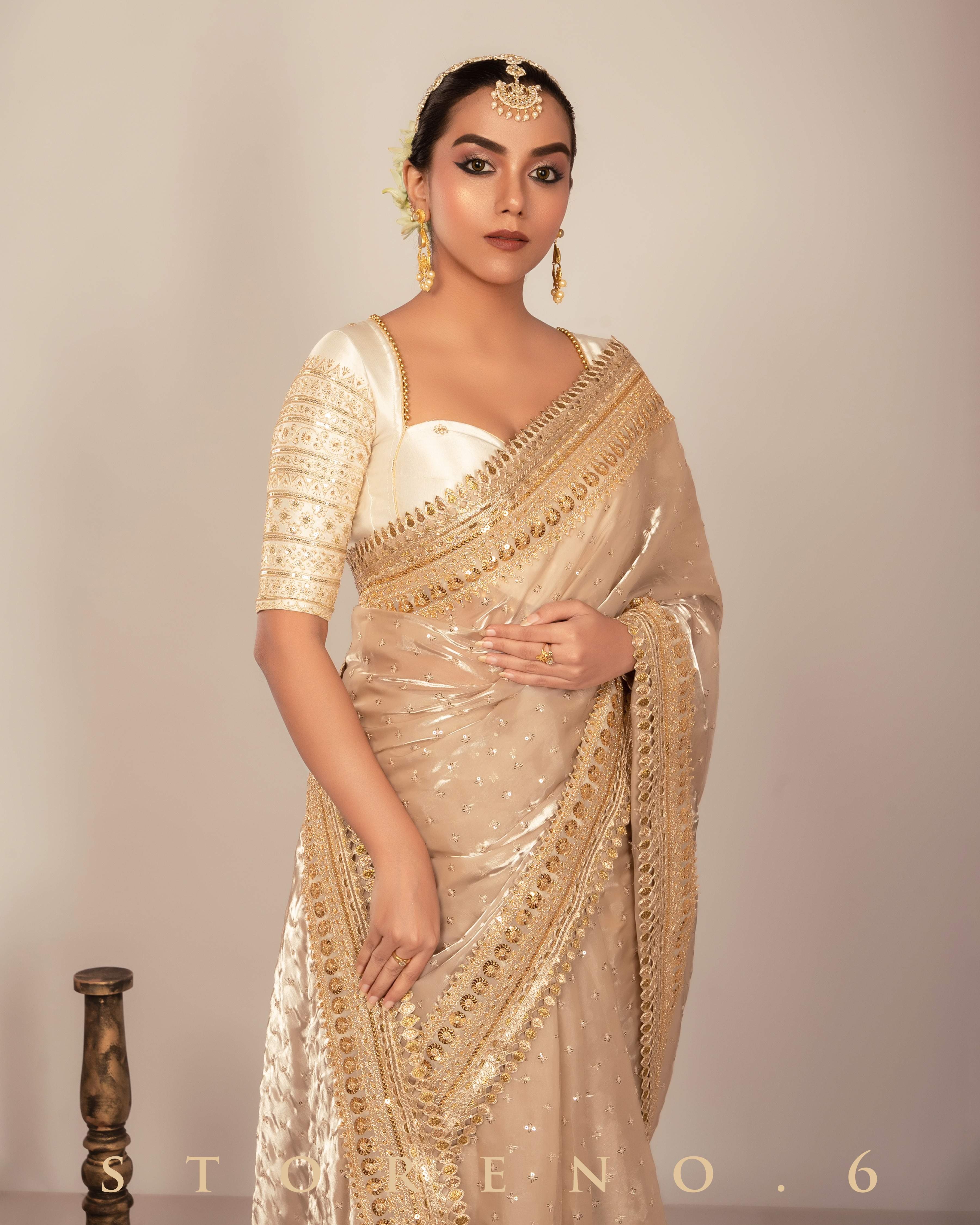 THE STERLING QUEEN SAREE WITH CELESTIAL CHARM BLOUSE