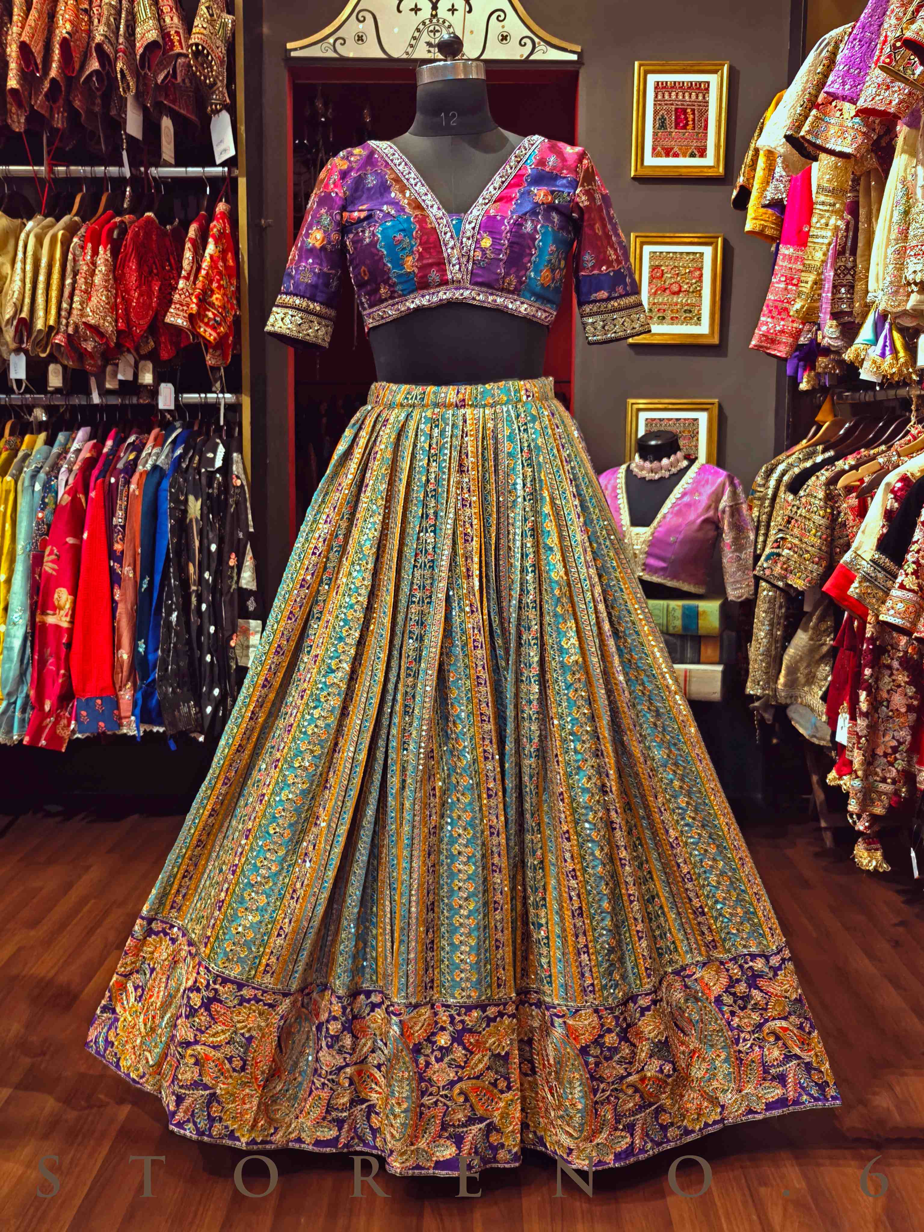 RANGRAAZ LEHENGA SKIRT WITH STITCHED BLOUSE(WITH CANCAN)