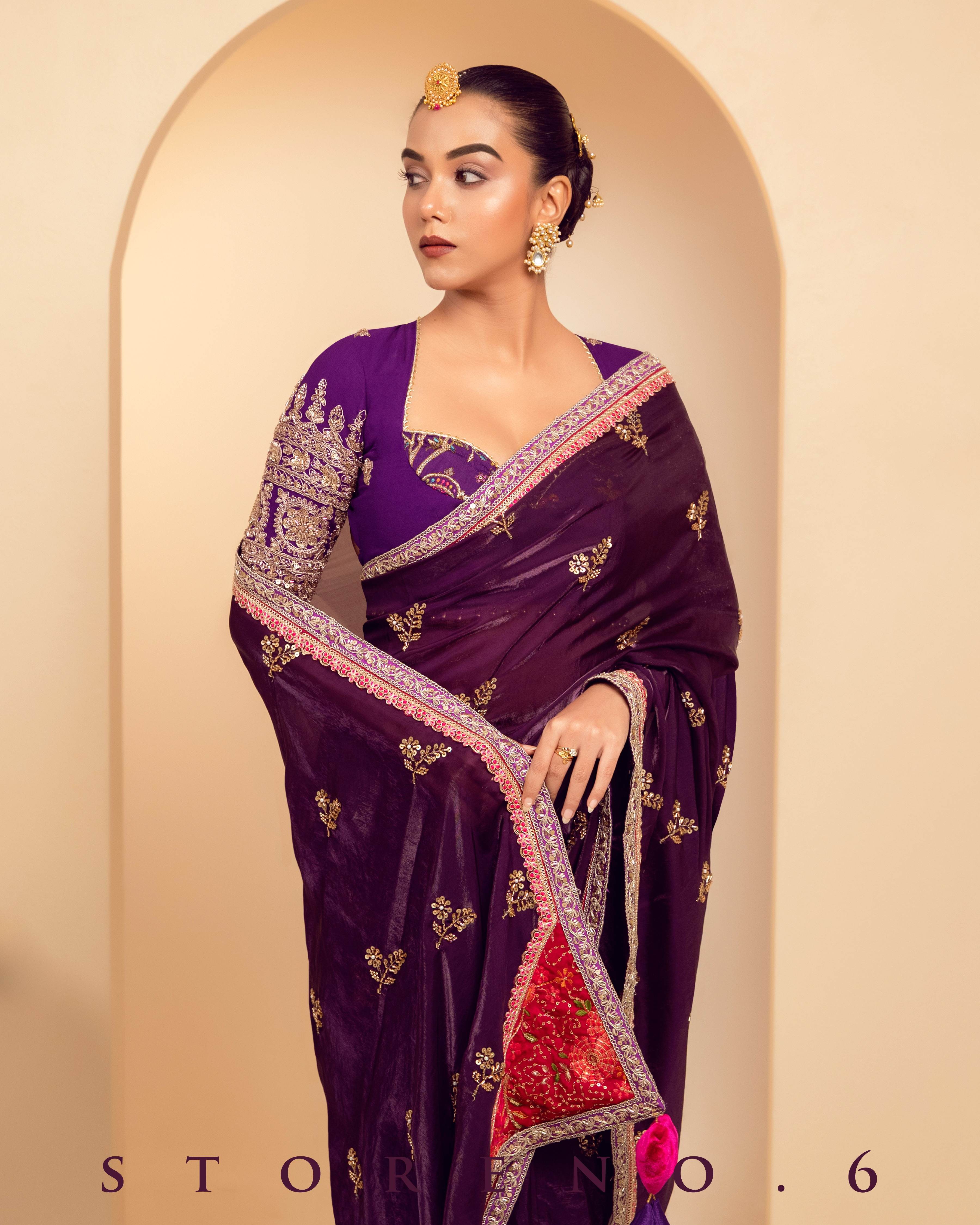 PLUM PALETTE SAREE