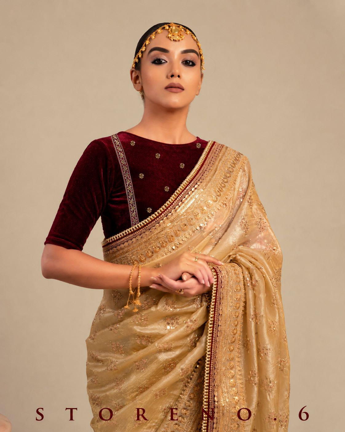 DESERT DELUXE SAREE AND BLOUSE SET