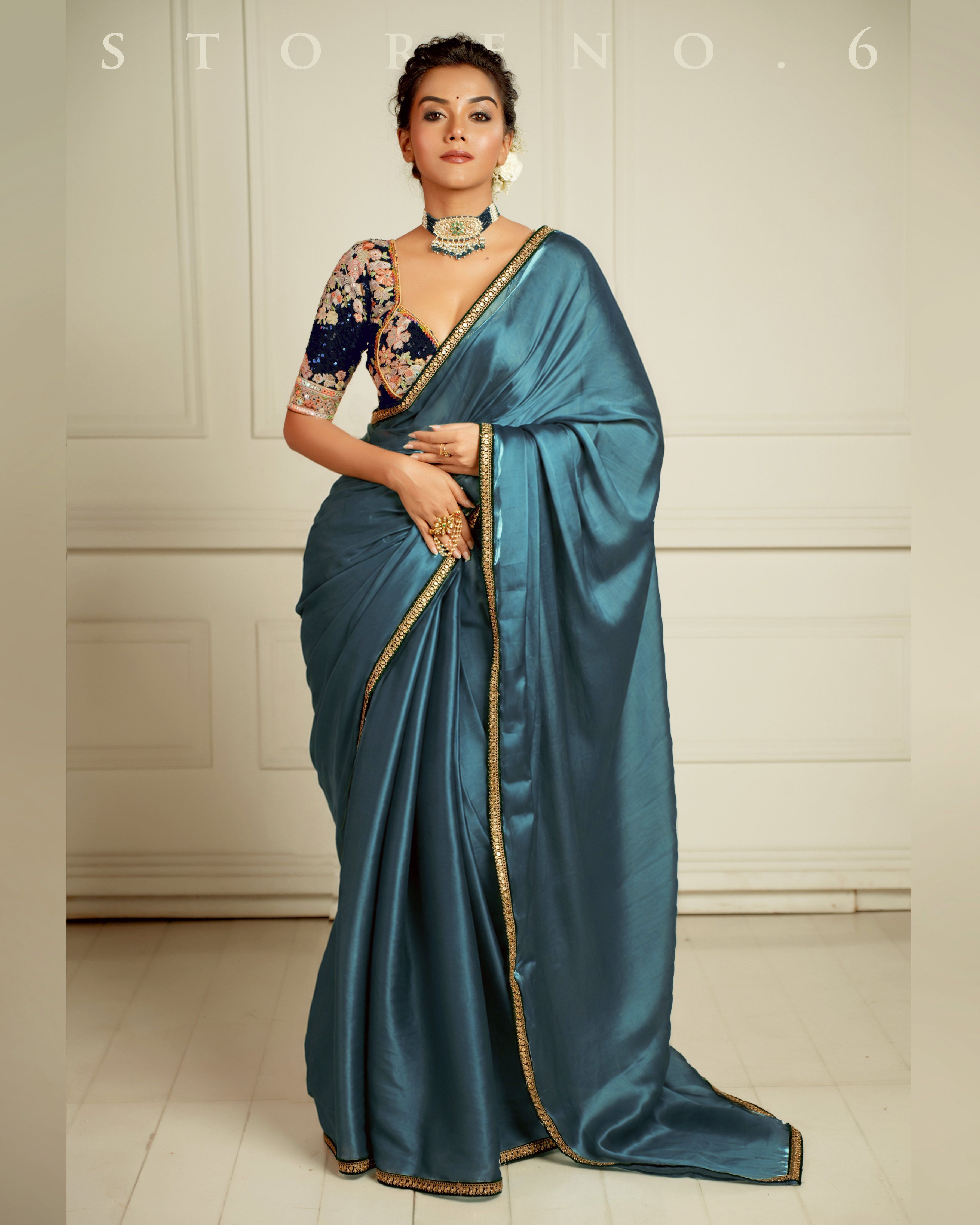 THE SAPPHIRE AFFAIR SAREE WTH NEELI AFSOON BLOUSE