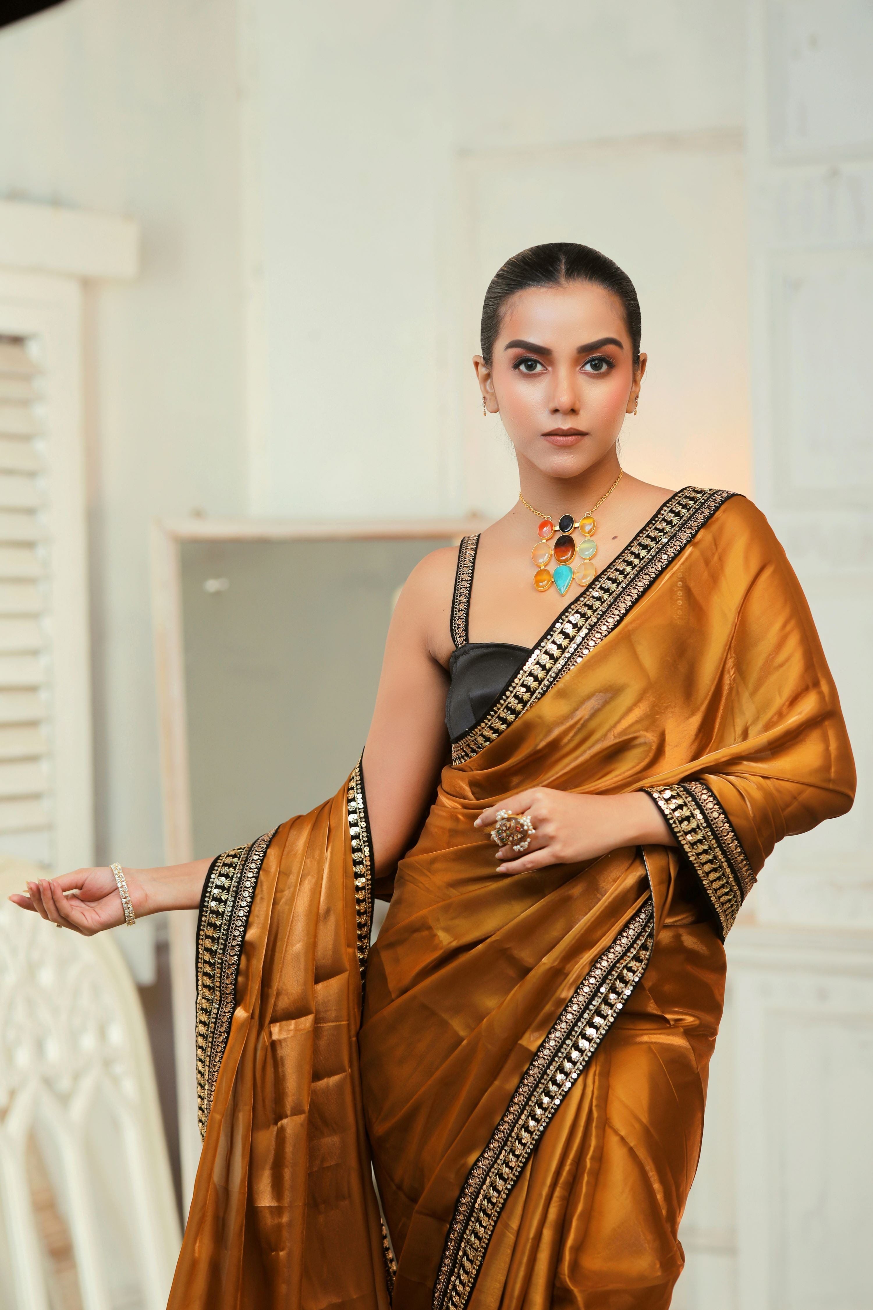 MIDNIGHT MYSTERY SAREE WITH BALLROOM BELLE BLOUSE
