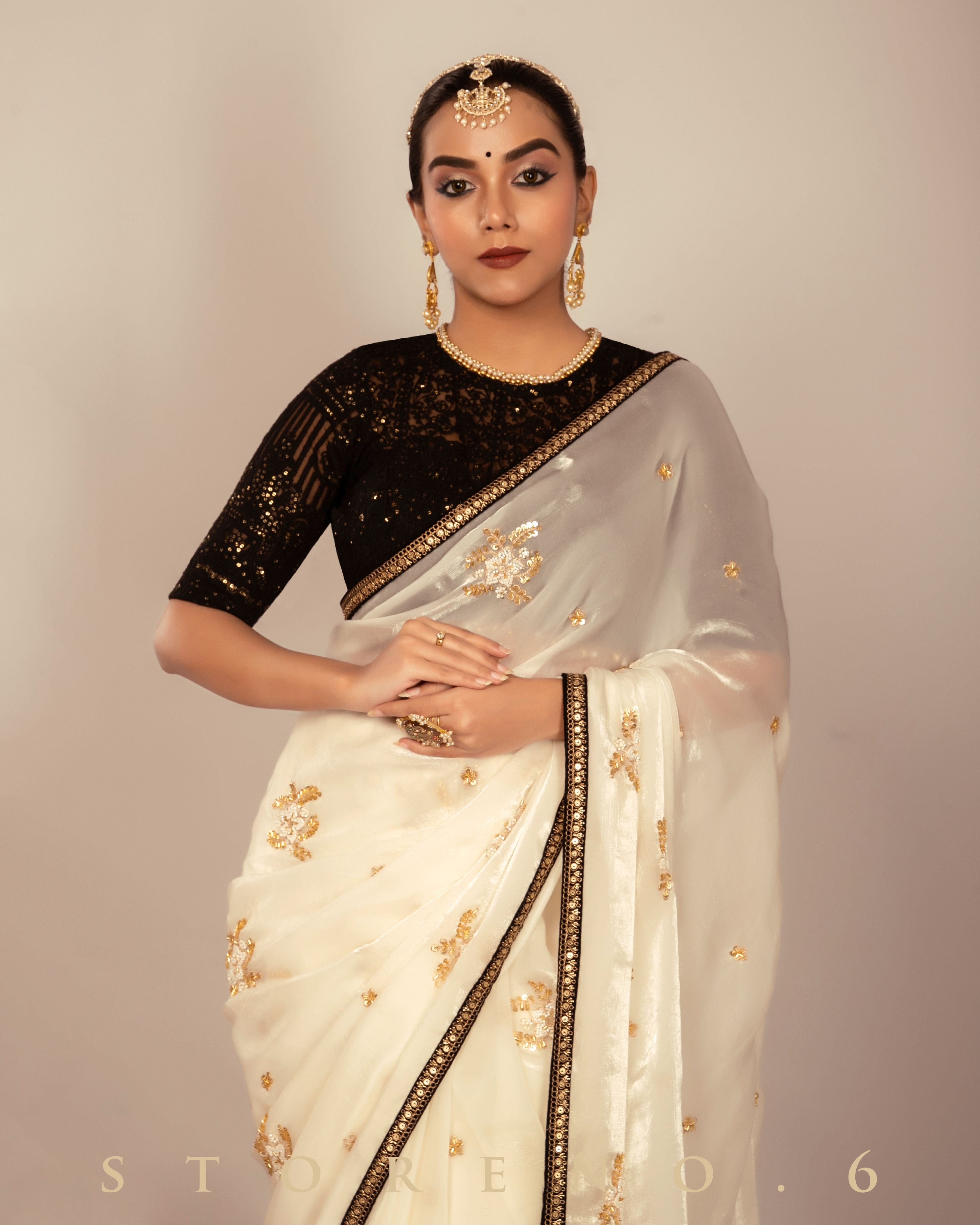 STELLAR SPLENDOR SAREE WITH DELUXE DESIRE BLOUSE