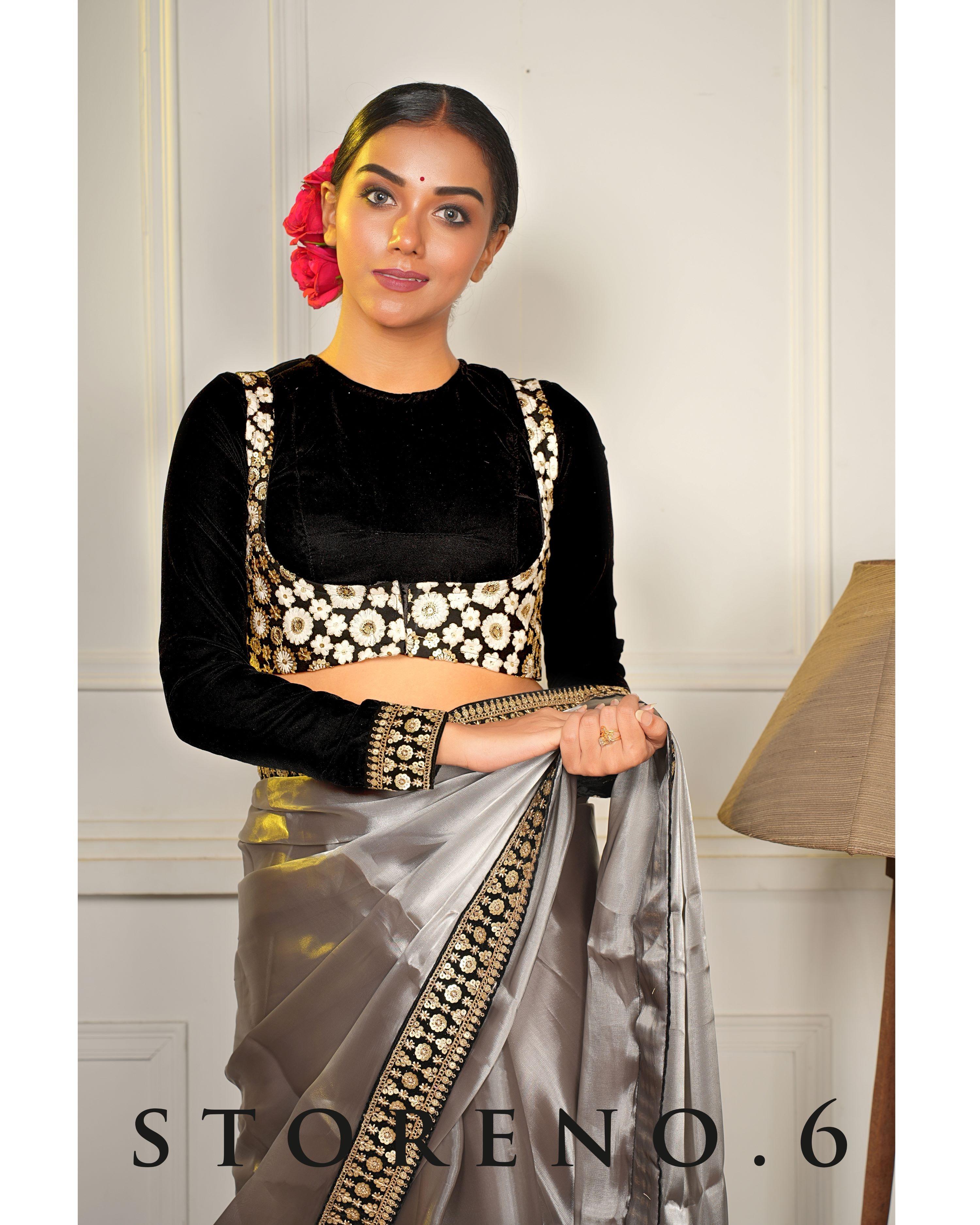 MAKHMAL NARGIS-E-SIAH BLOUSE
